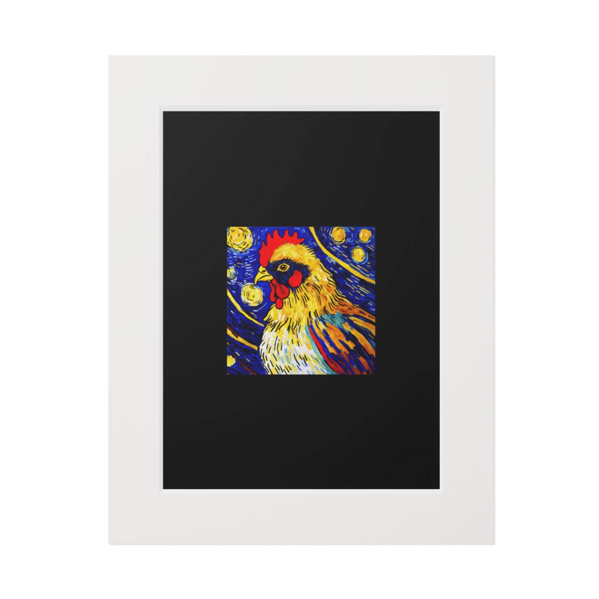 Vibrant Chicken Art Print,  Farmhouse Style Artwork, Perfect for Kitchen or Gallery