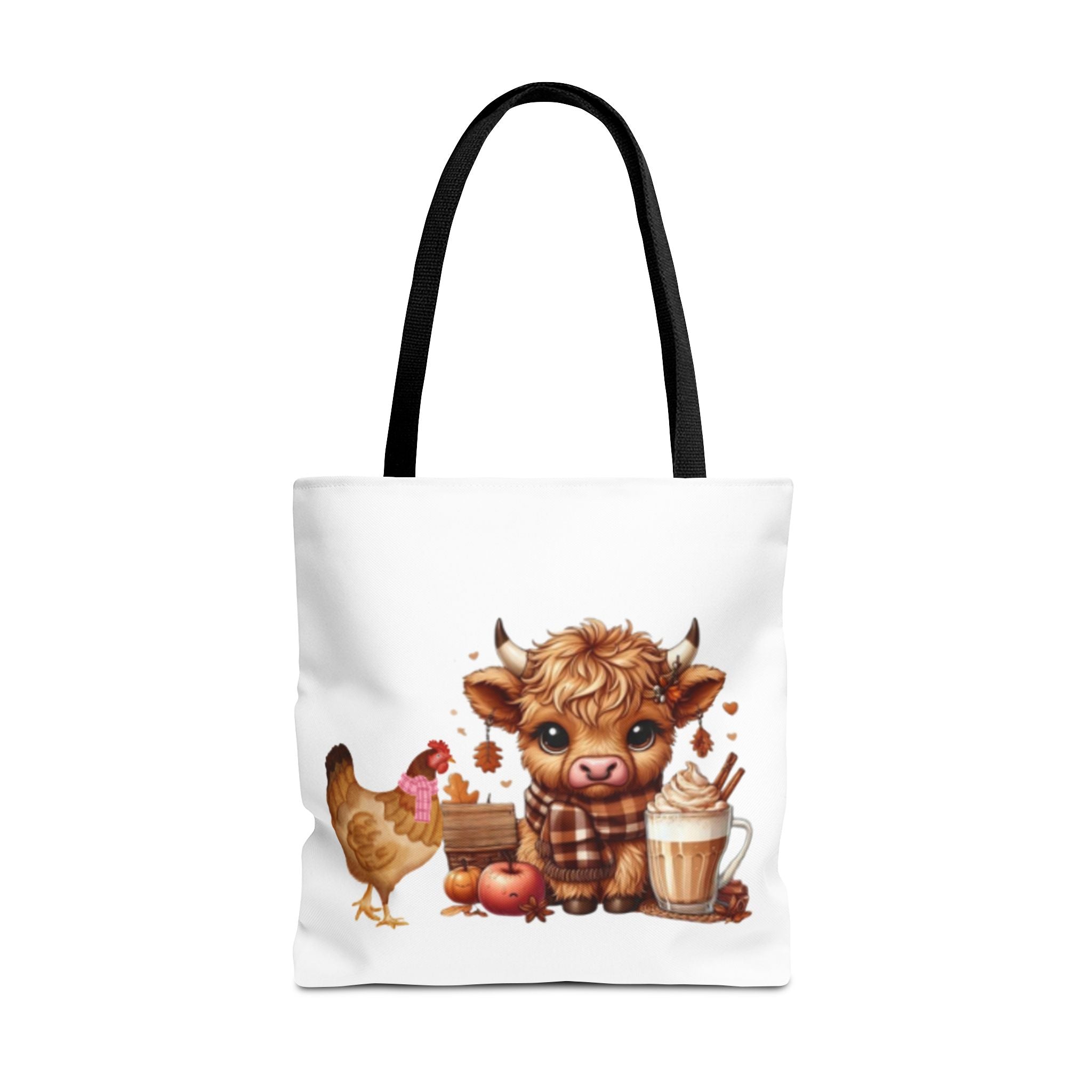 Friends- Cute Cow & Chicken Tote Bag for Farm Lovers, Harvest Market Bag