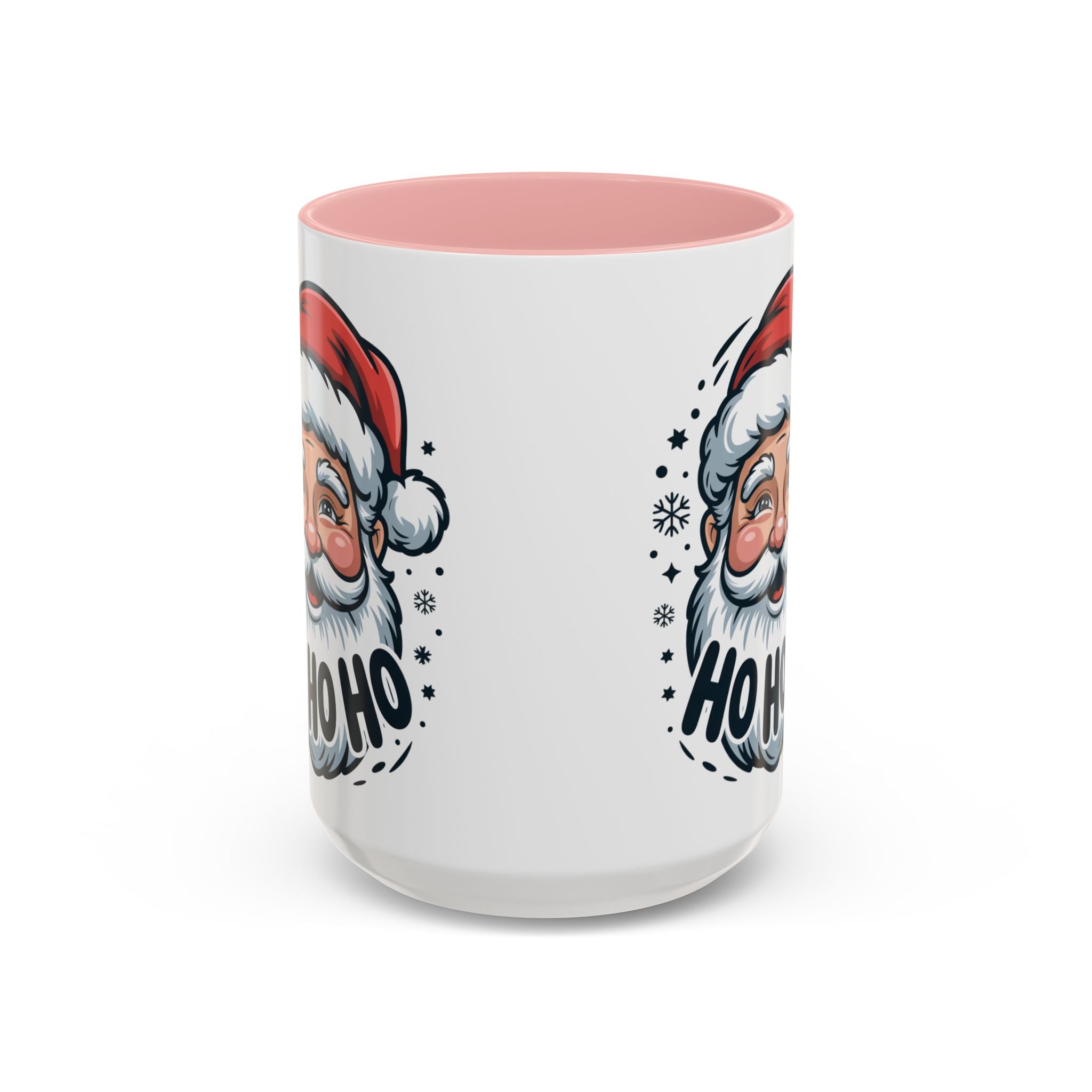 Santa "Ho Ho Ho" Accent Coffee Mug — Festive Holiday Christmas Gift (11/15oz)