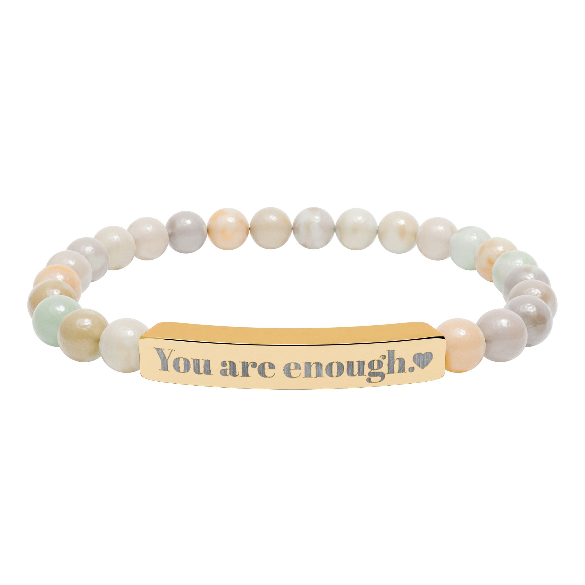 Natural Stone Stretch Bar Bracelet (You Are Enough) | Self-Love Jewelry, Motivational Gift, Affirmation Bracelet, Mindfulness [...]