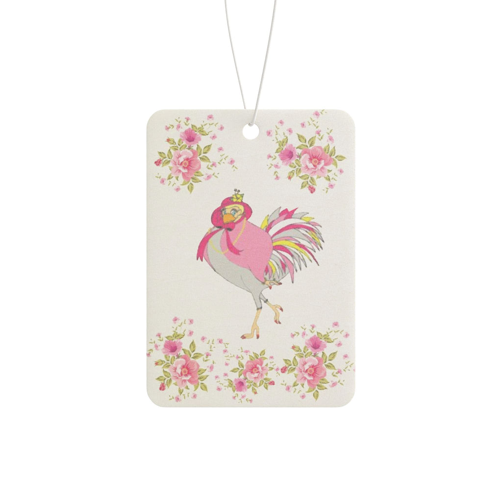 Colorful Floral Car Air Freshener | Pink Chicken