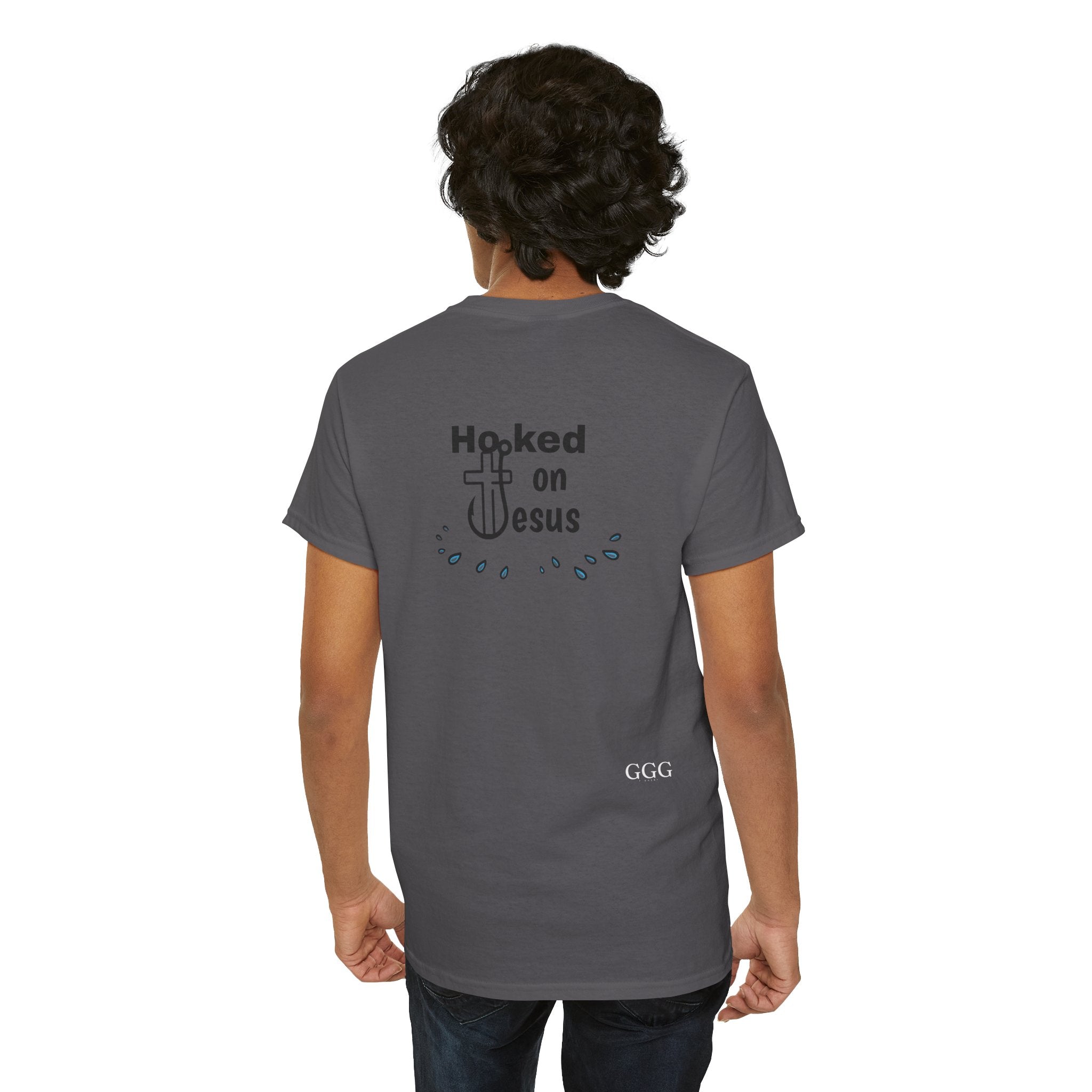 Hooked on Jesus Unisex Heavy Cotton Tee - Faith-Inspired Apparel