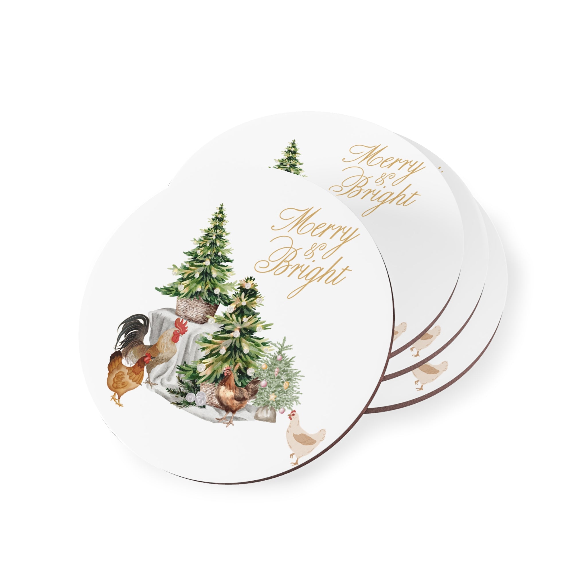 Cozy Holiday Coasters - Merry and Bright Farmhouse Design
