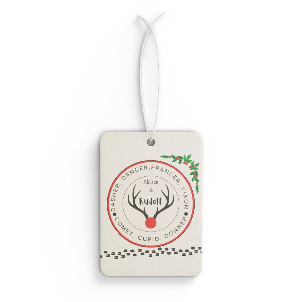 Reindeer Rudolph Car Air Freshener — Christmas Scented Holiday Ornament