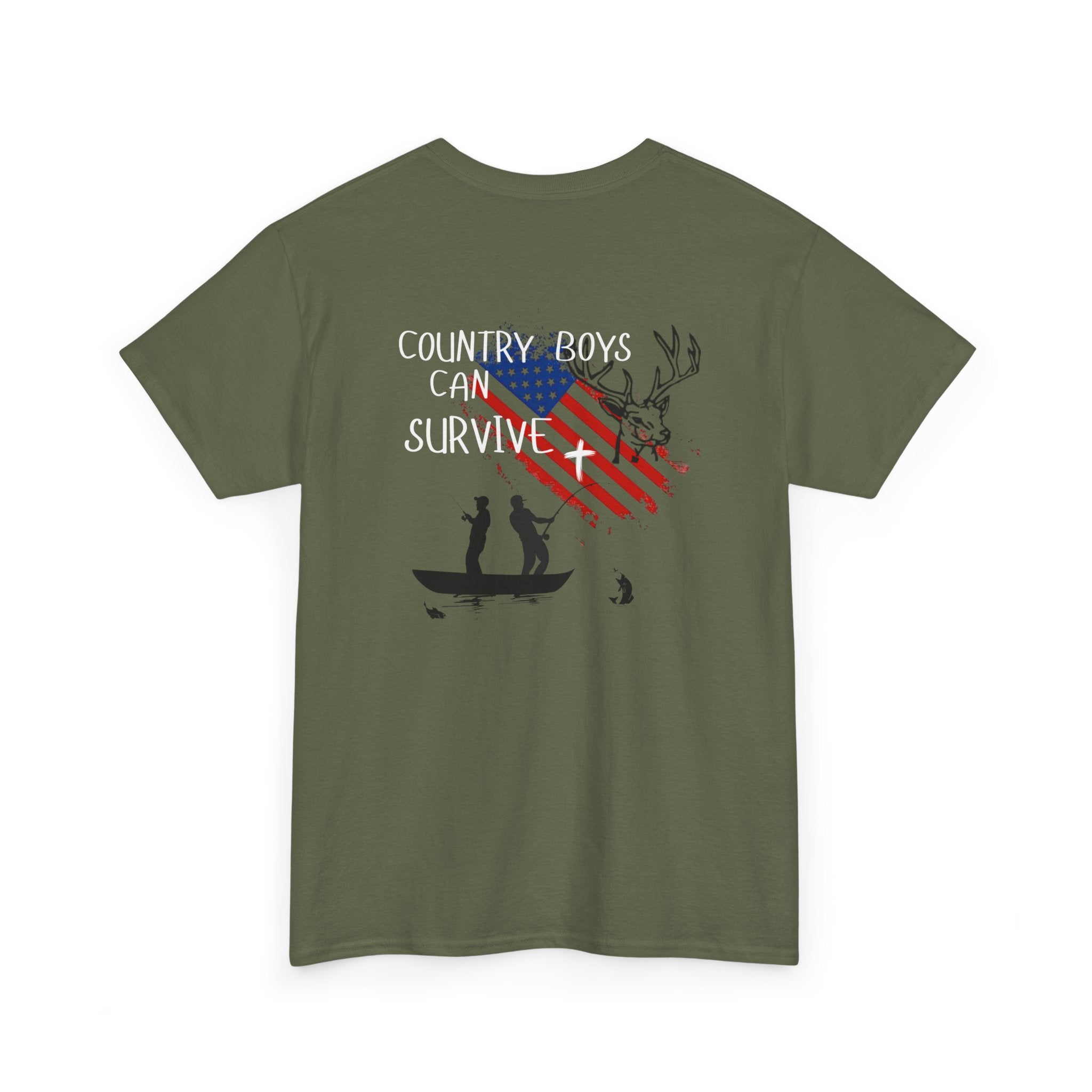 Men Country Boys Can Survive Heavy Cotton Tee, Casual Vintage Tee, Country Style Shirt, Gift for Outdoorsy Friends, Hunting [...]
