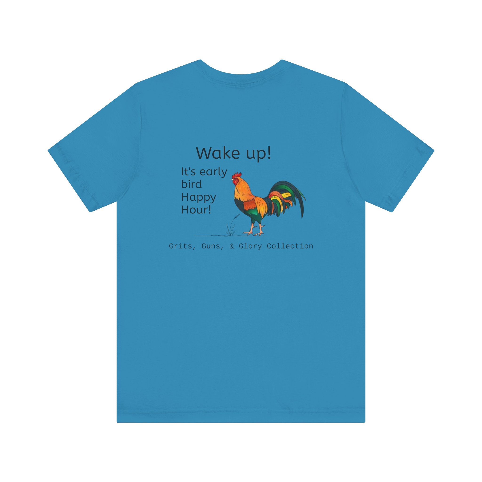Rooster 'Wake Up! It's Early Bird Happy Hour' T‑Shirt