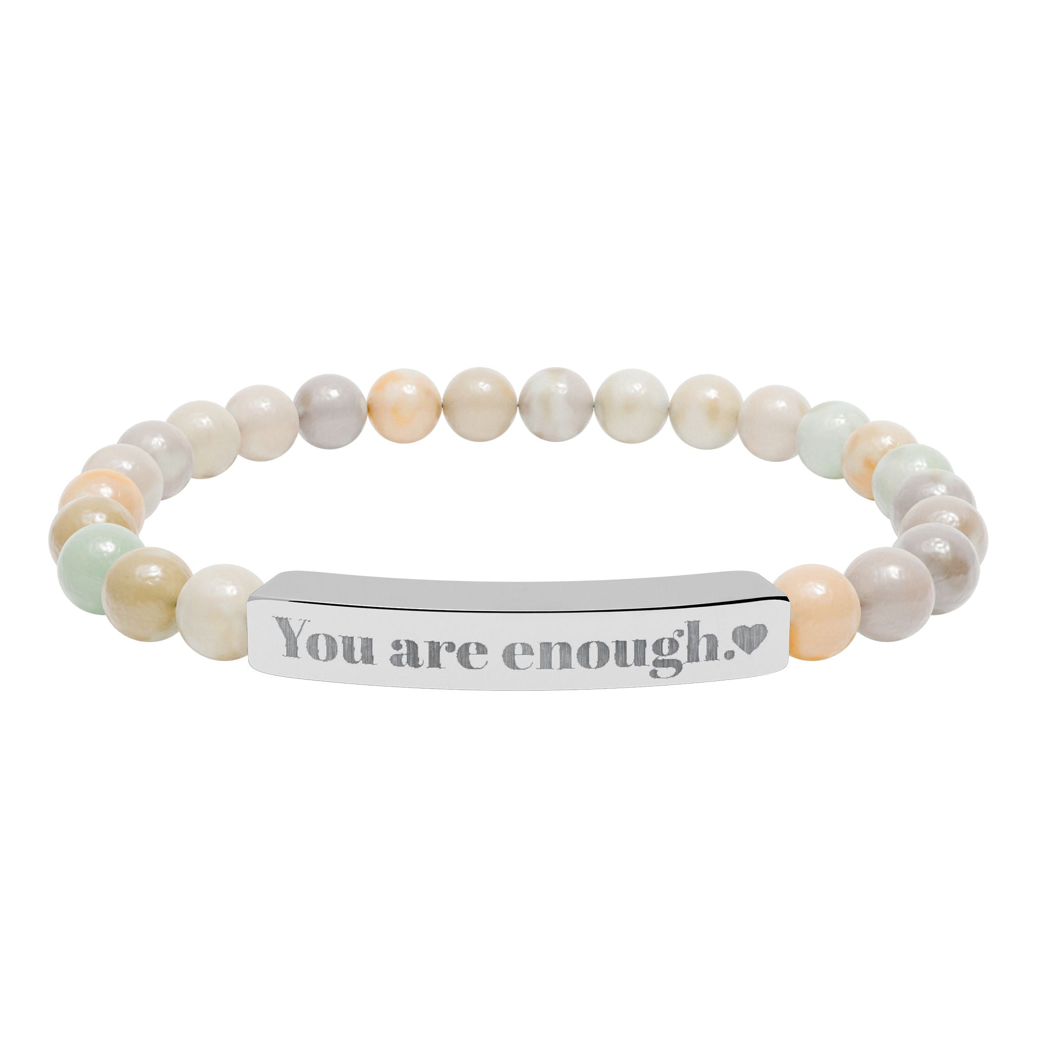 Natural Stone Stretch Bar Bracelet (You Are Enough) | Self-Love Jewelry, Motivational Gift, Affirmation Bracelet, Mindfulness [...]