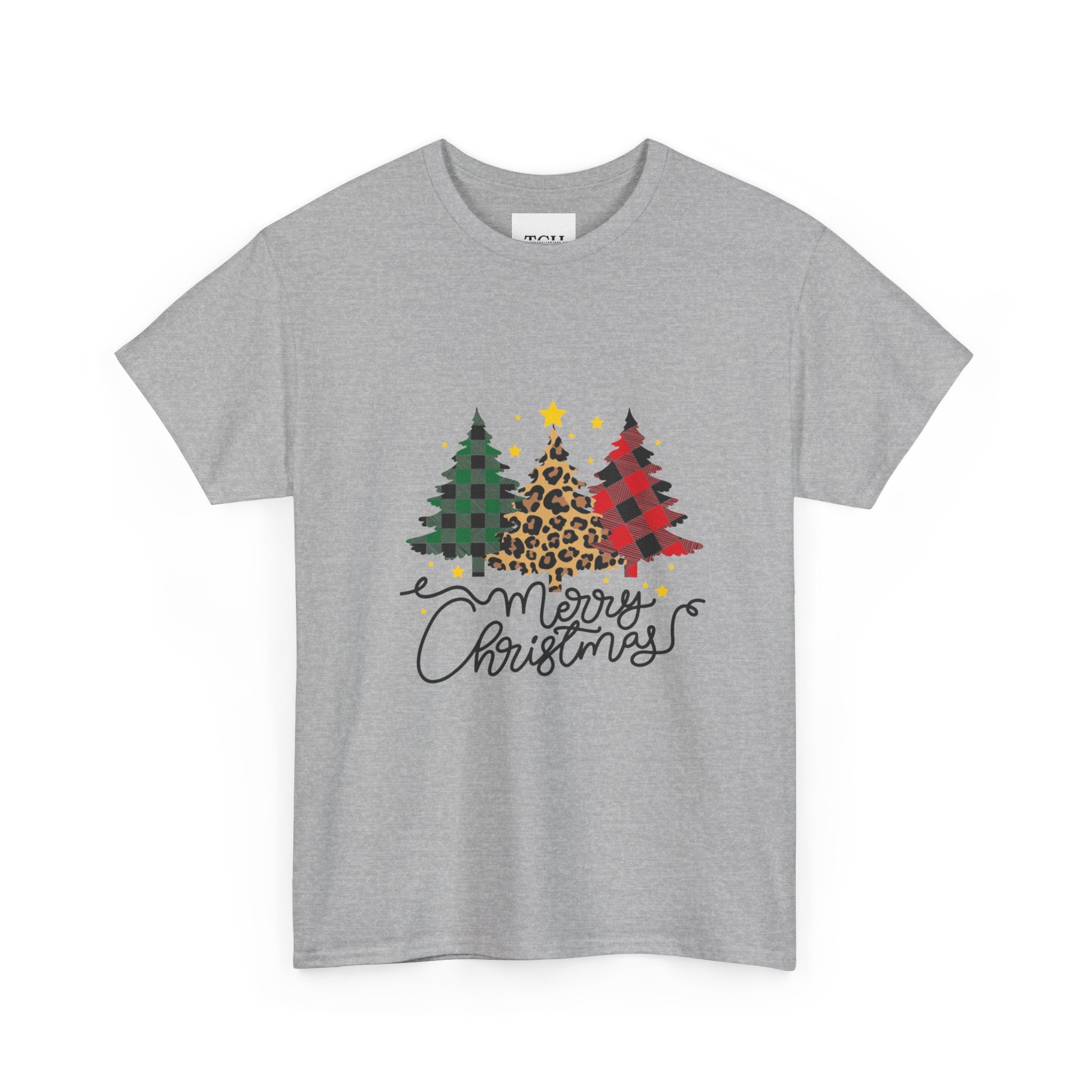 Merry Christmas Unisex Heavy Cotton Tee, Holiday T-Shirt, Festive Apparel, Christmas Gift, Winter Wear, Casual Top