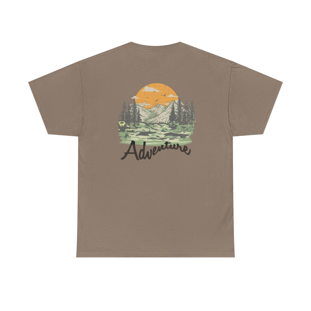 Adventure  Heavy Cotton Tee - Nature-Inspired Graphic T-Shirt for Outdoor Enthusiasts