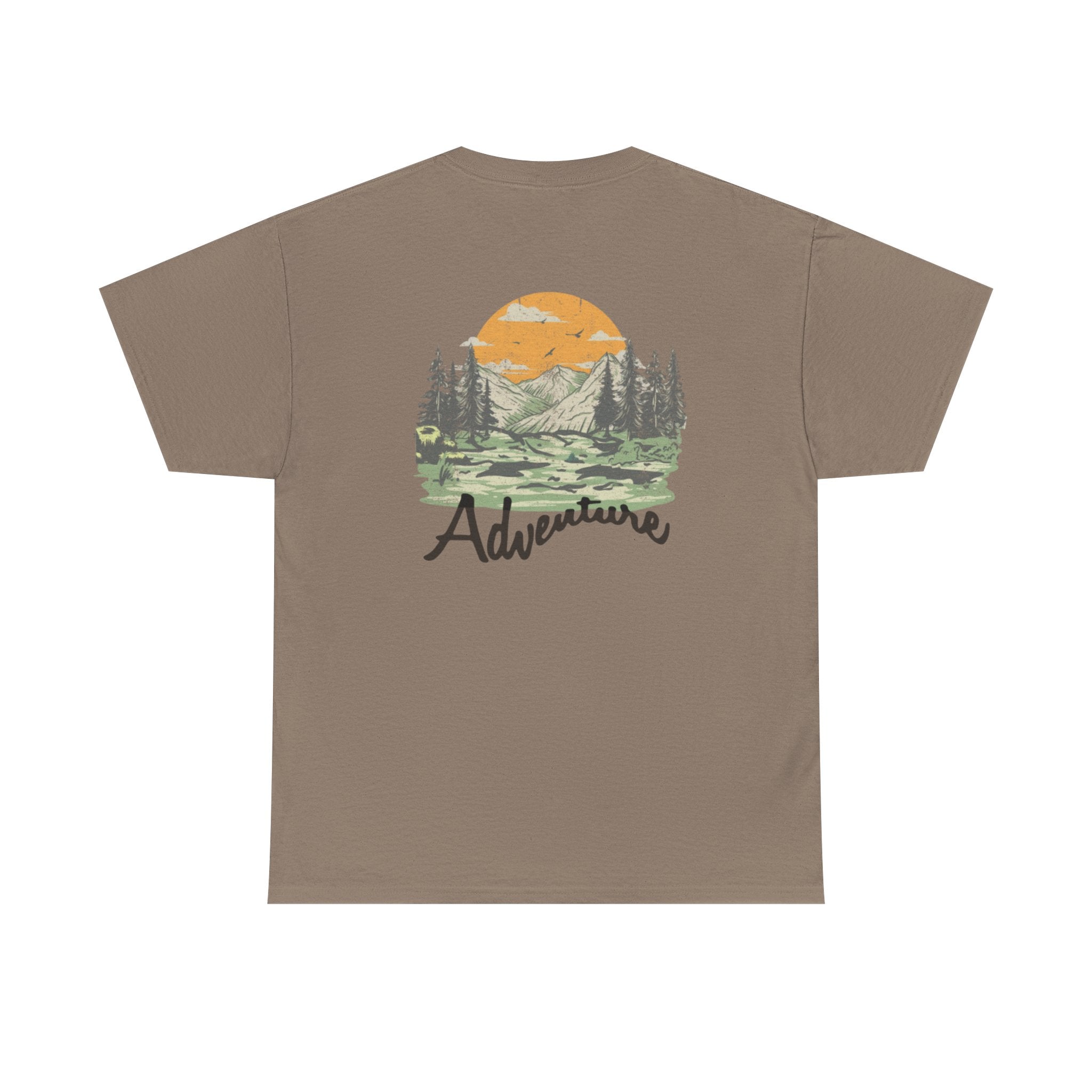 Adventure  Heavy Cotton Tee - Nature-Inspired Graphic T-Shirt for Outdoor Enthusiasts