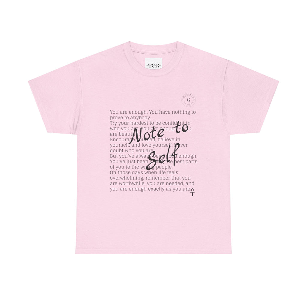 Reflective Note to Self Ladies Tee - Motivational Self-Care Shirt