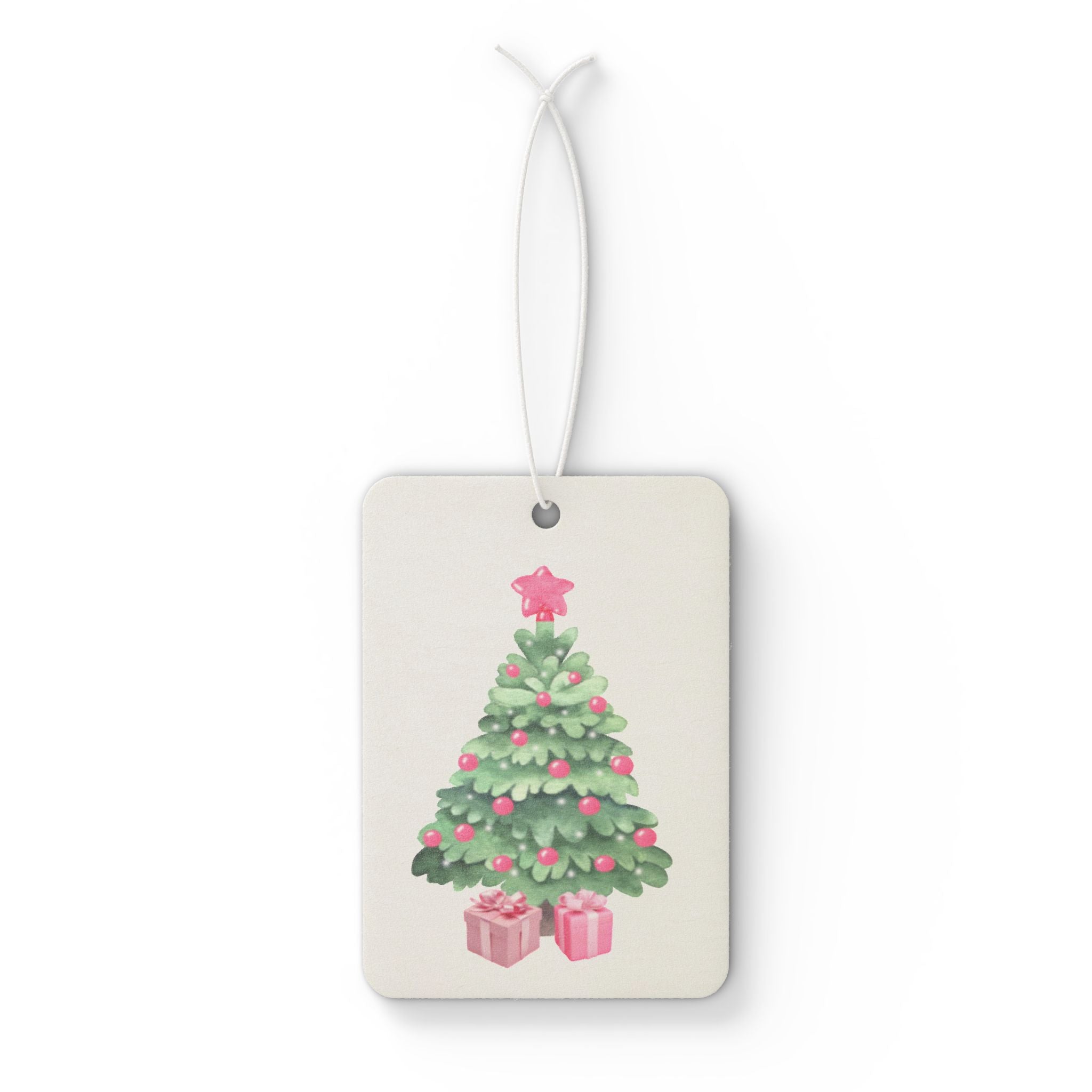 Christmas Tree Car Air Freshener — Cute Pink Ornaments & Gifts Scented Holiday Car Decor