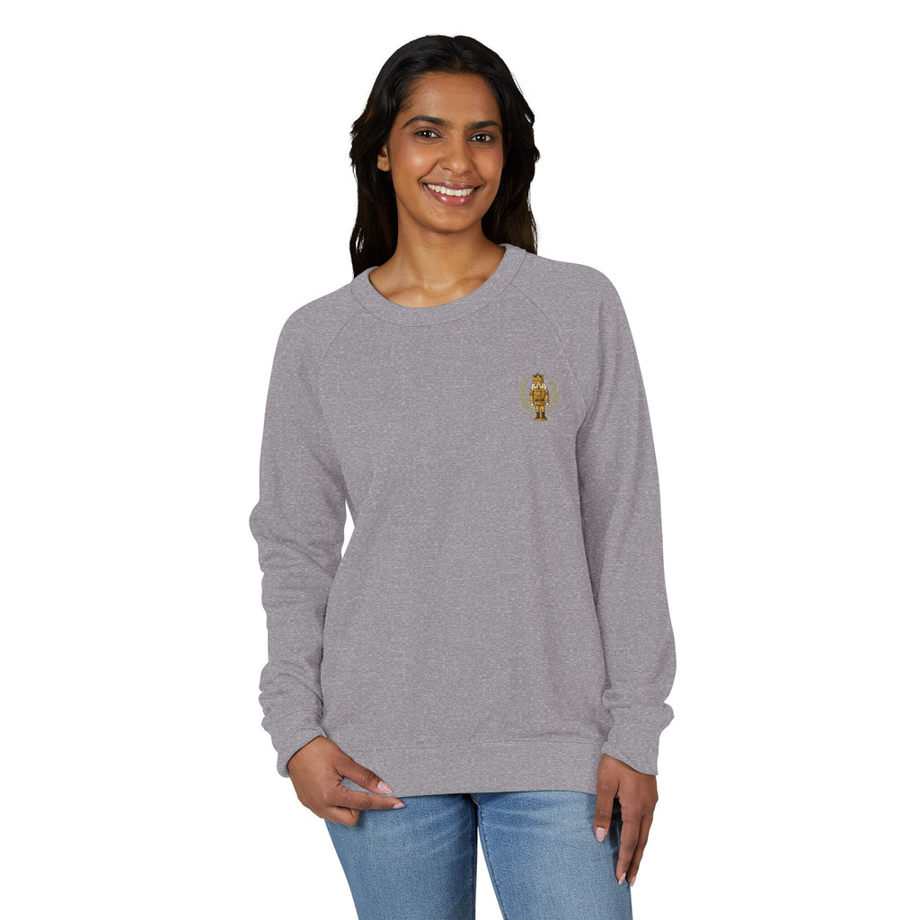 Gold Crest Crewneck Sweatshirt — Vintage Emblem Raglan Pullover