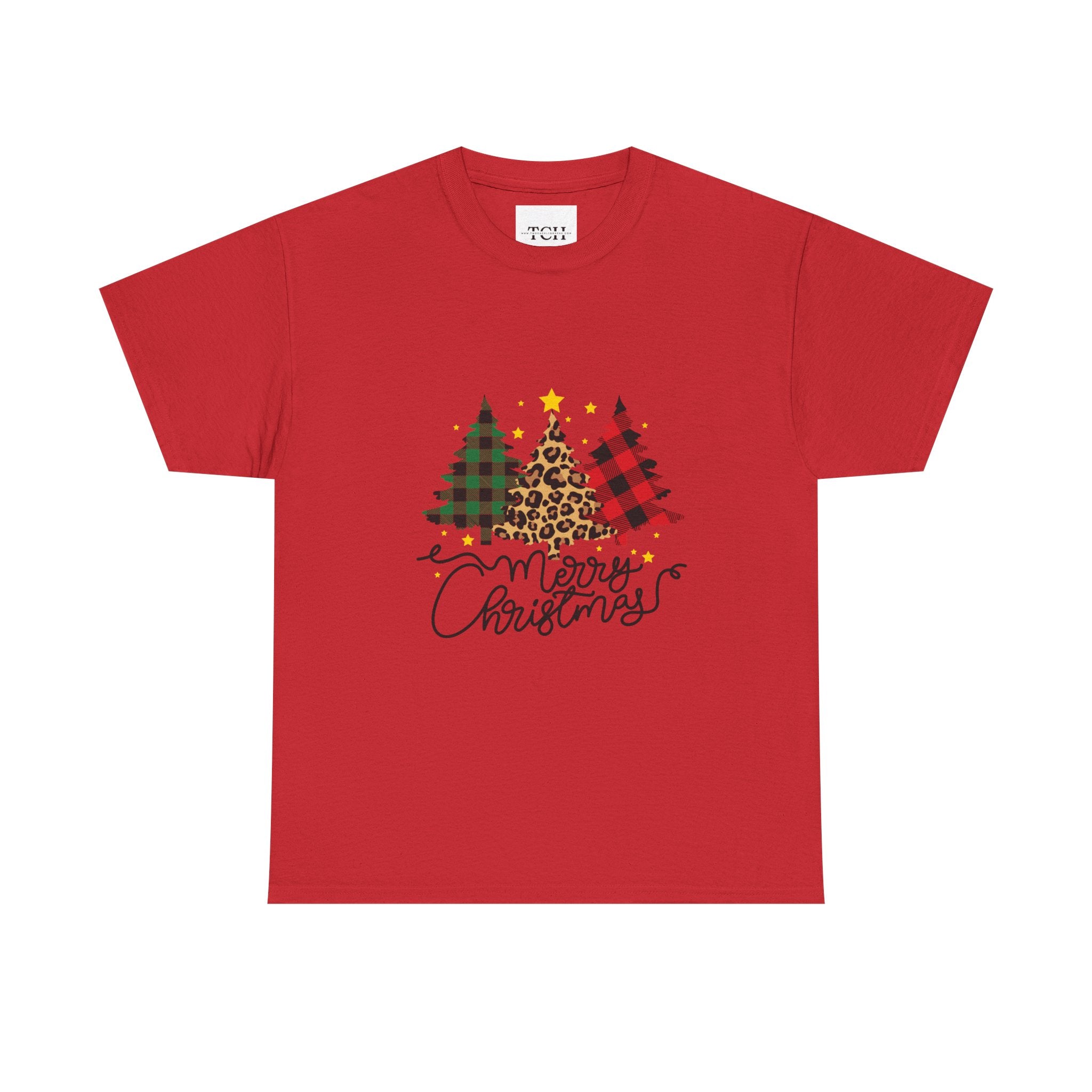 Merry Christmas Unisex Heavy Cotton Tee, Holiday T-Shirt, Festive Apparel, Christmas Gift, Winter Wear, Casual Top