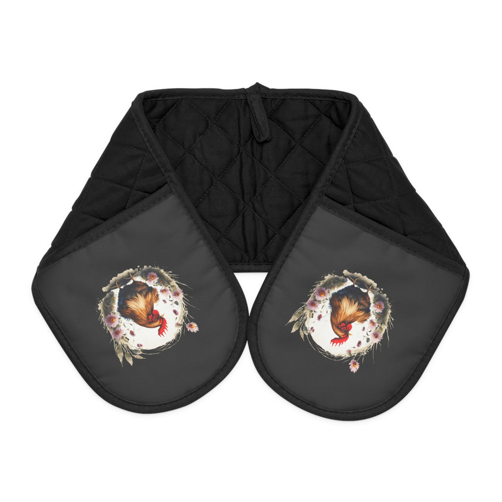 Kitchen Oven Mitts with Chicken Theme