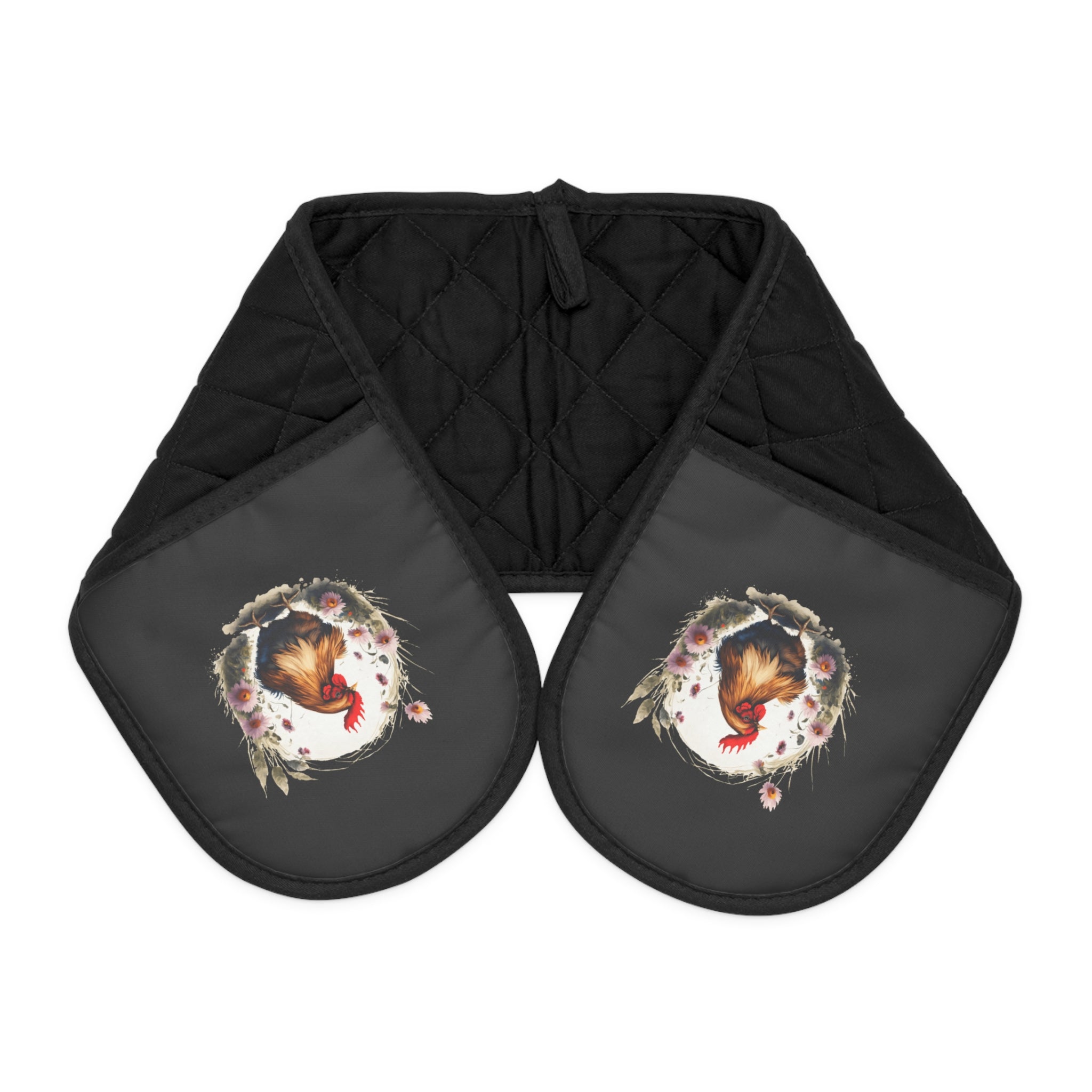 Kitchen Oven Mitts with Chicken Theme
