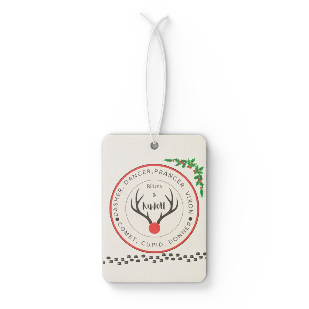 Reindeer Rudolph Car Air Freshener — Christmas Scented Holiday Ornament