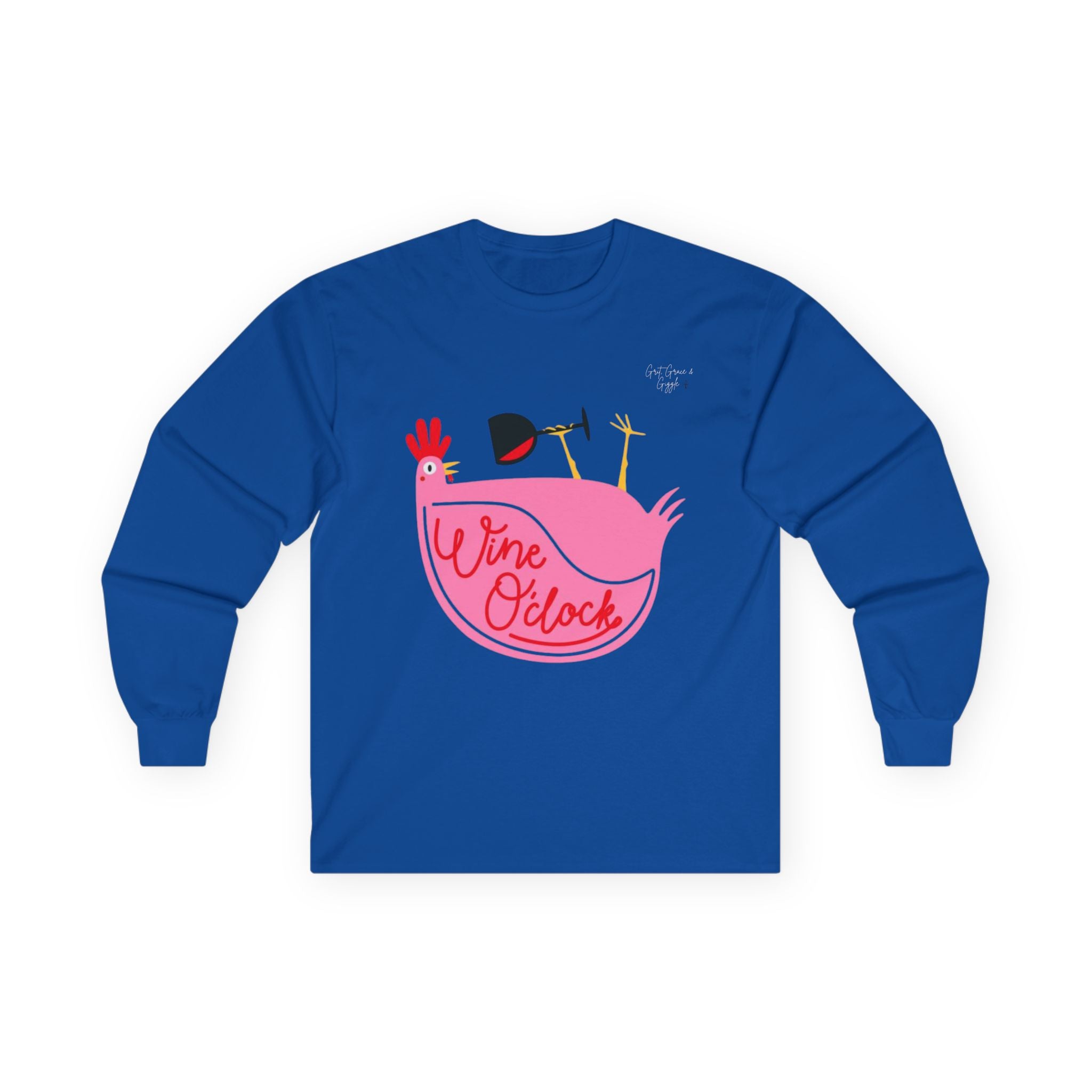 Wine O'Clock Long Sleeve Tee for Wine Enthusiasts