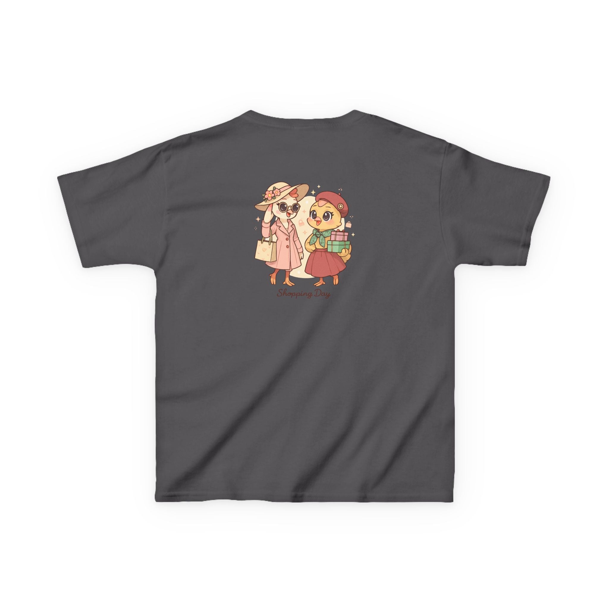 Kids Tee — Vintage Hens in Hats Illustration (Back Print)