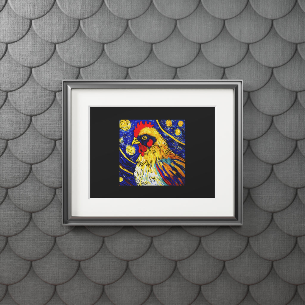 Vibrant Chicken Art Print,  Farmhouse Style Artwork, Perfect for Kitchen or Gallery