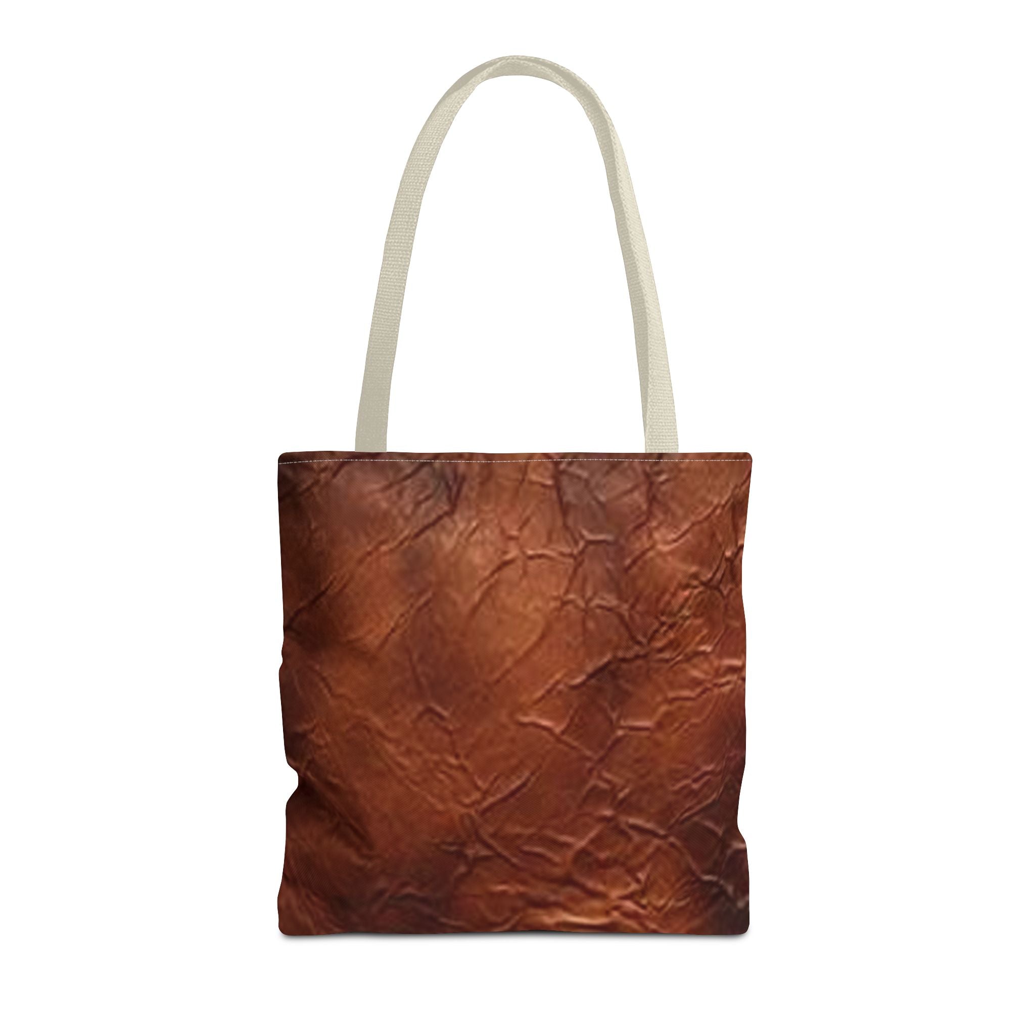 Canvas Tote Bag - Bison Leather Print Eco-Friendly Carryall for Everyday Use