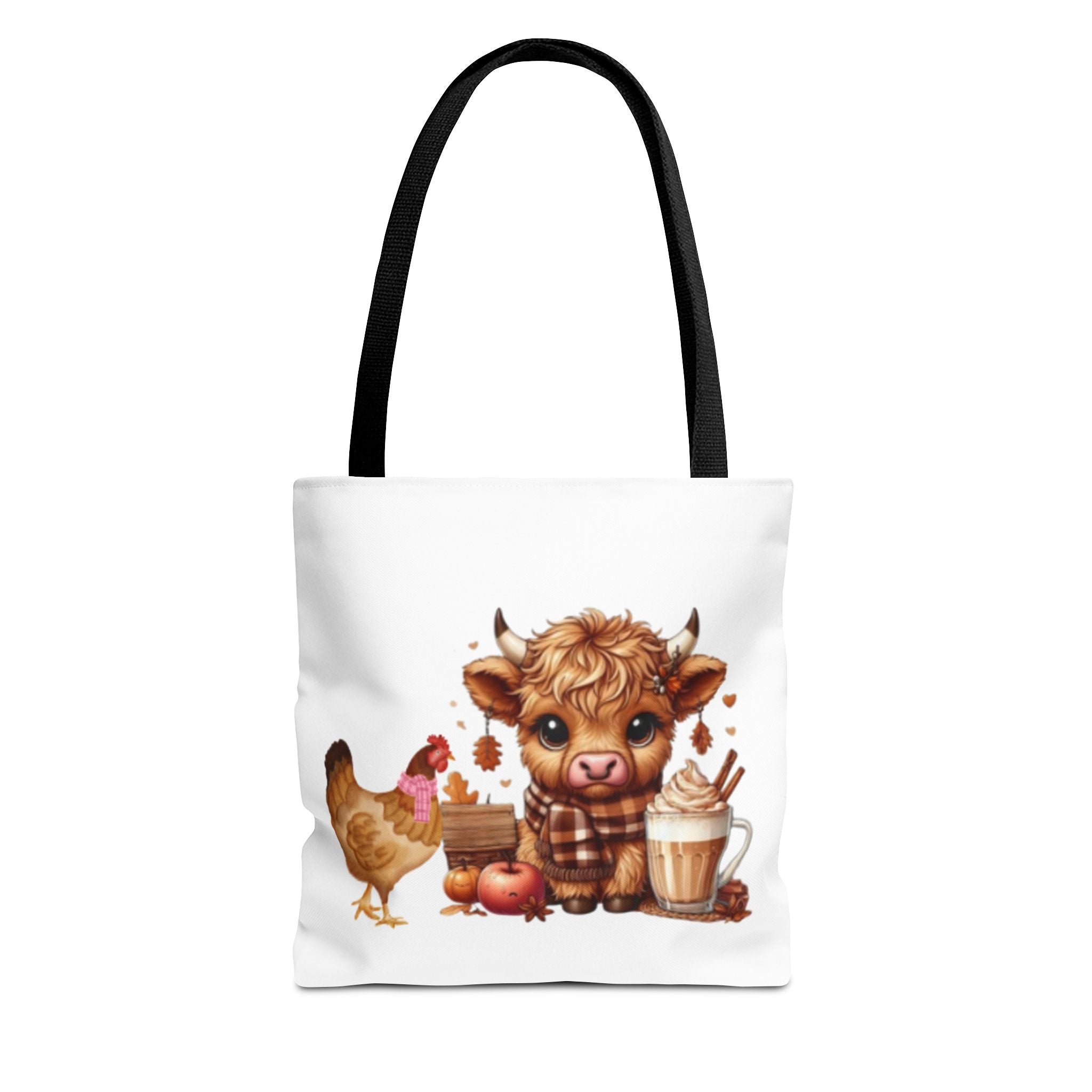 Friends- Cute Cow & Chicken Tote Bag for Farm Lovers, Harvest Market Bag