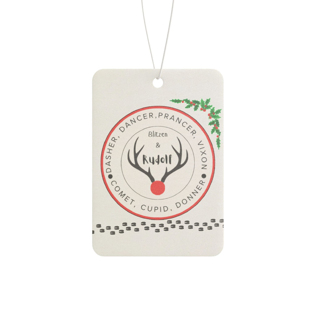 Reindeer Rudolph Car Air Freshener — Christmas Scented Holiday Ornament