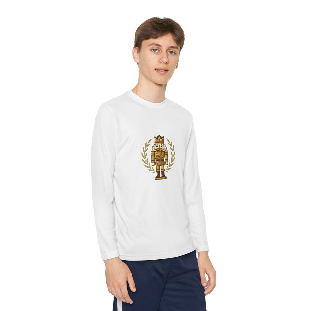 Youth Long Sleeve Tee — Golden Nutcracker Champion Graphic