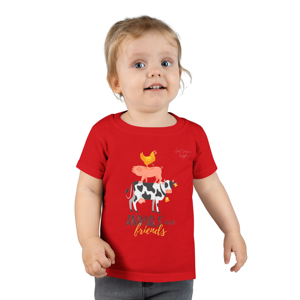 Farm Animal Friends Toddler T-Shirt, Cute Kids Tee, Animal Lover Gift, Birthday Outfit, Nursery Decor, Toddler Apparel