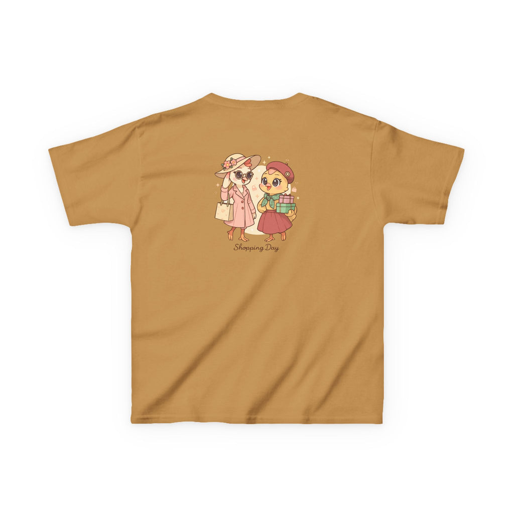Kids Tee — Vintage Hens in Hats Illustration (Back Print)