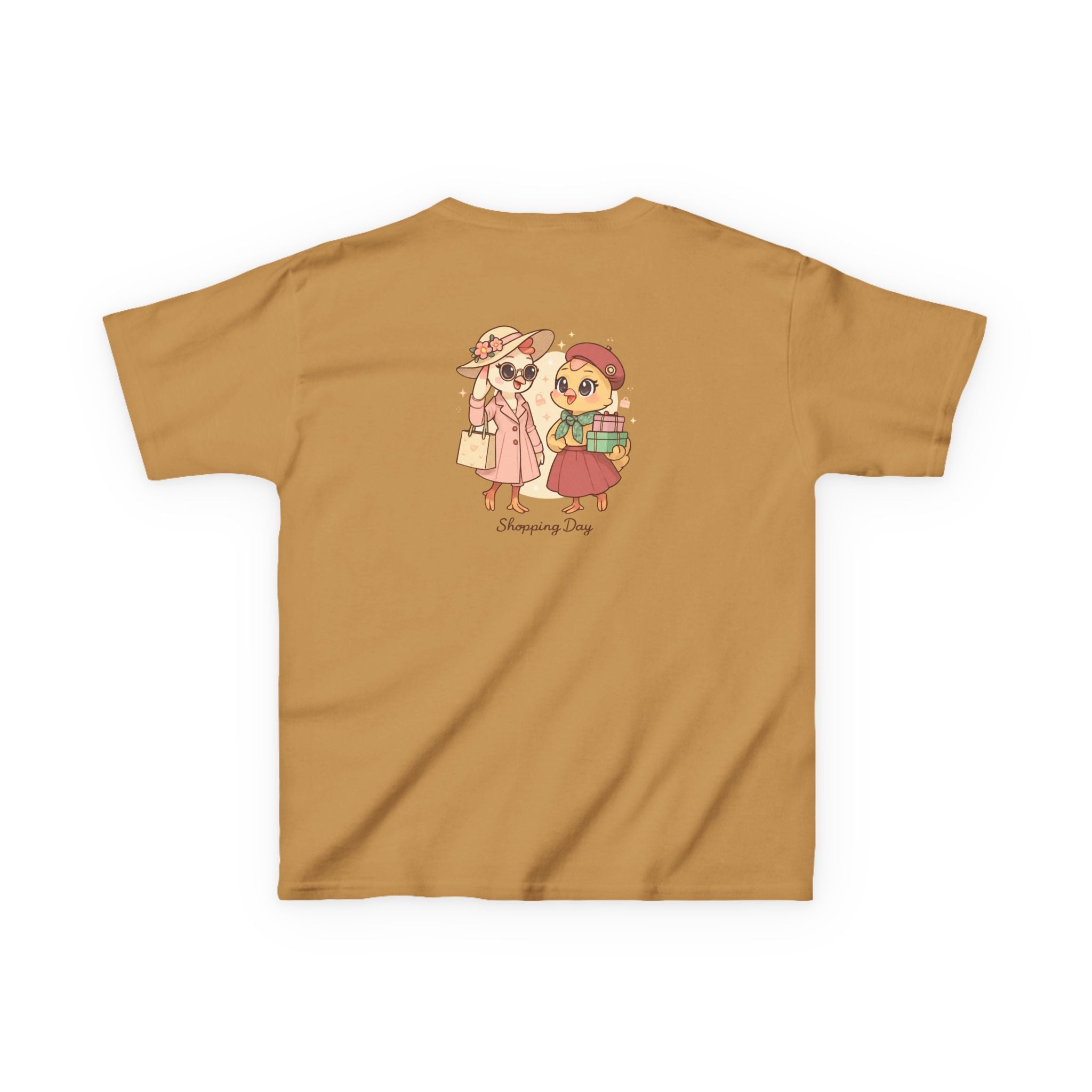 Kids Tee — Vintage Hens in Hats Illustration (Back Print)