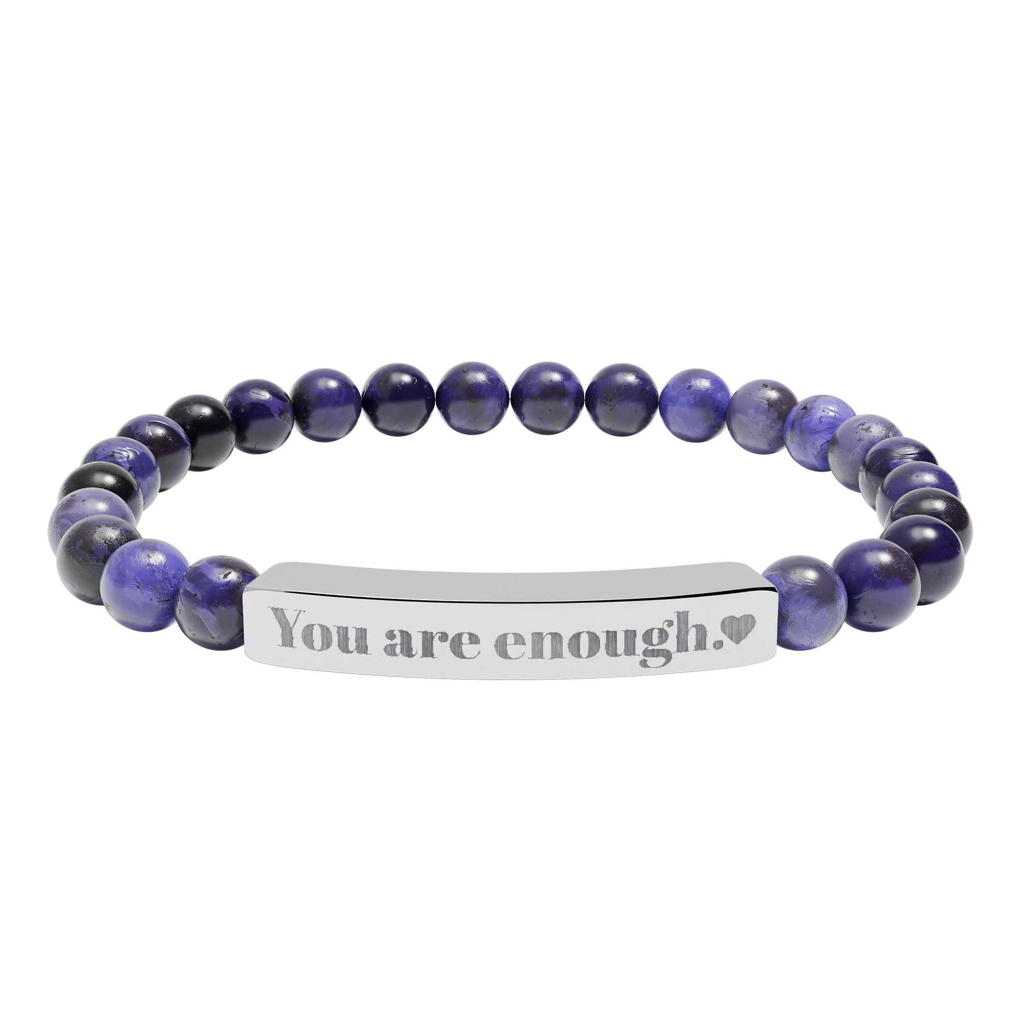Natural Stone Stretch Bar Bracelet (You Are Enough) | Self-Love Jewelry, Motivational Gift, Affirmation Bracelet, Mindfulness [...]