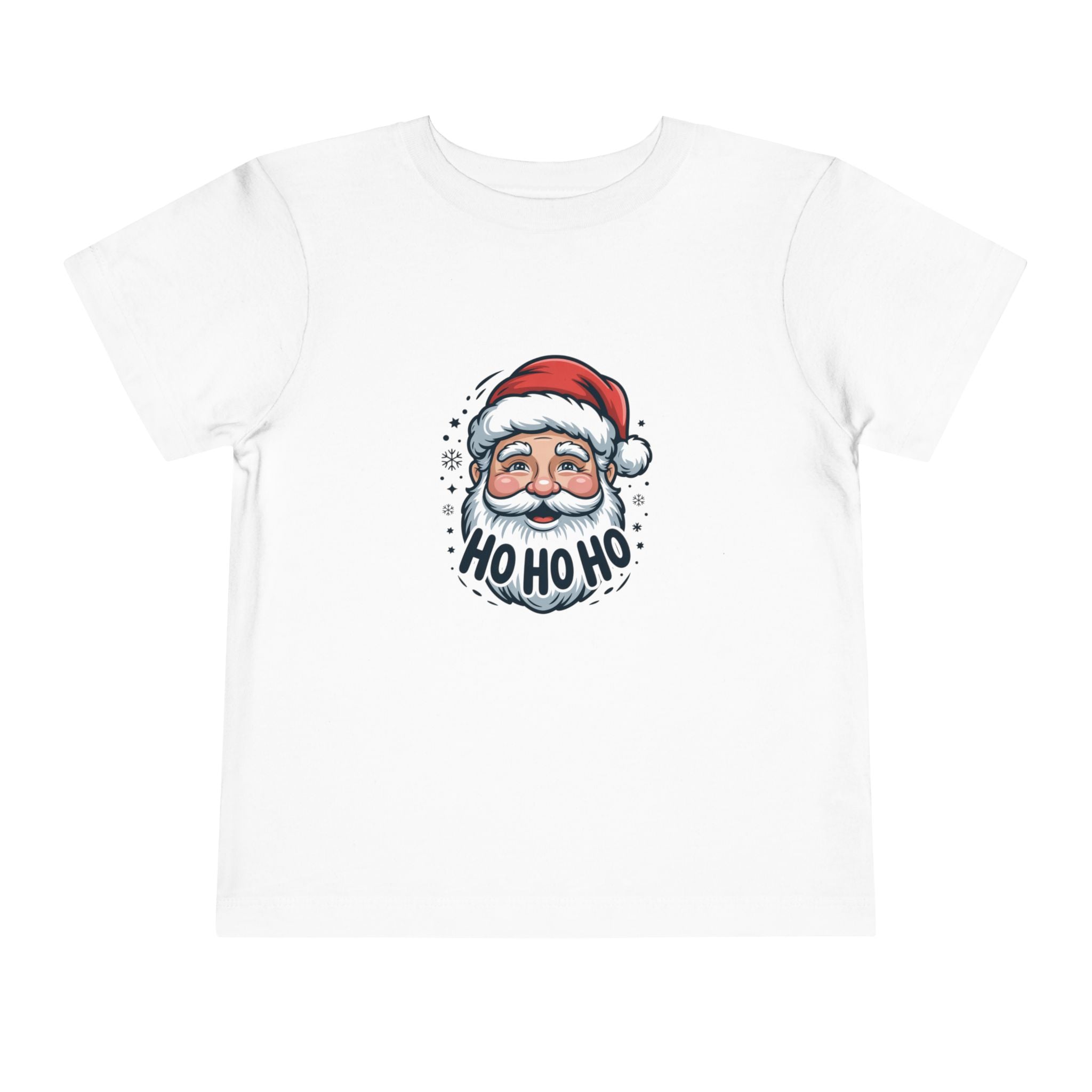 Santa Face "Ho Ho Ho" Toddler Tee — Cute Christmas Holiday Shirt