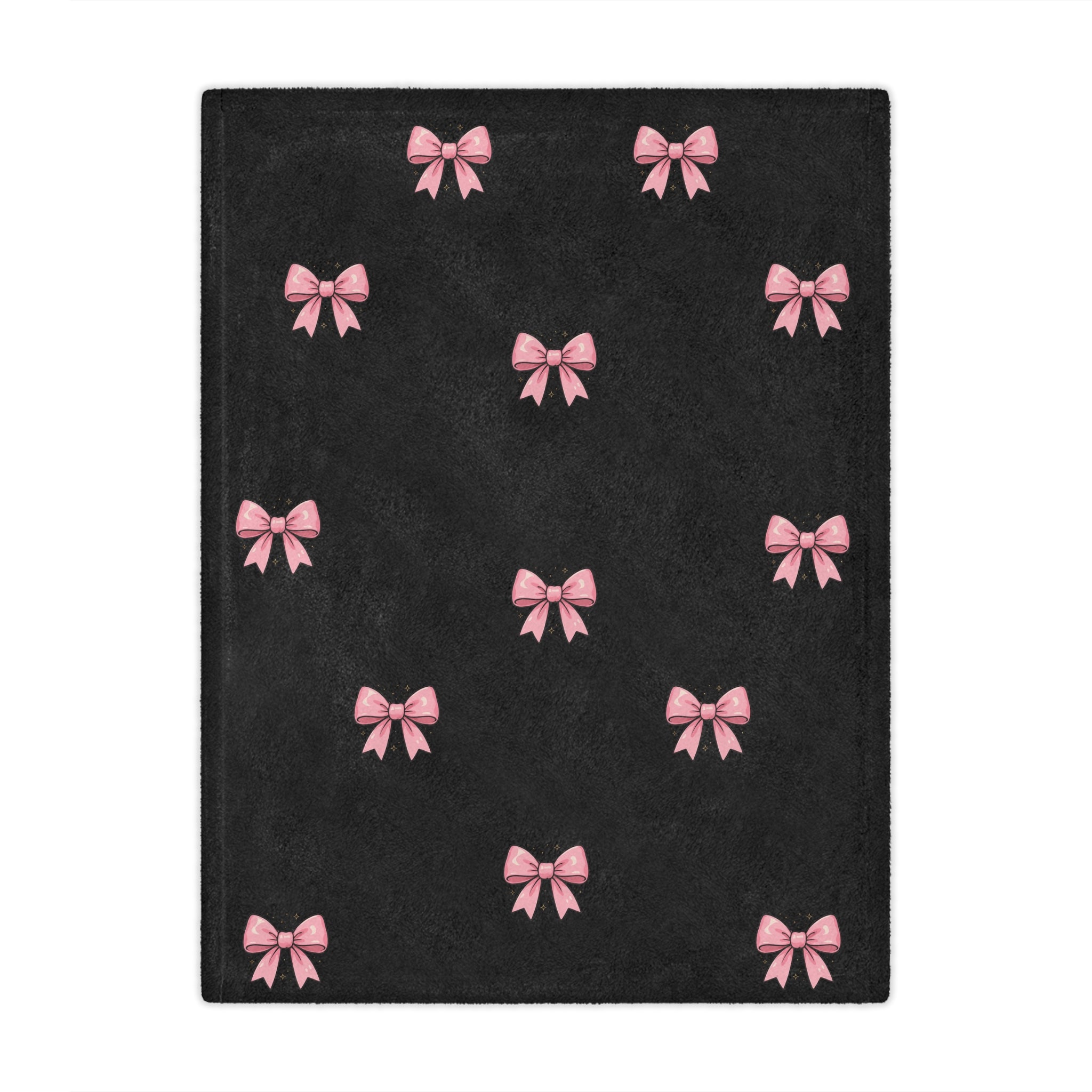 Pink Bow Minky Blanket