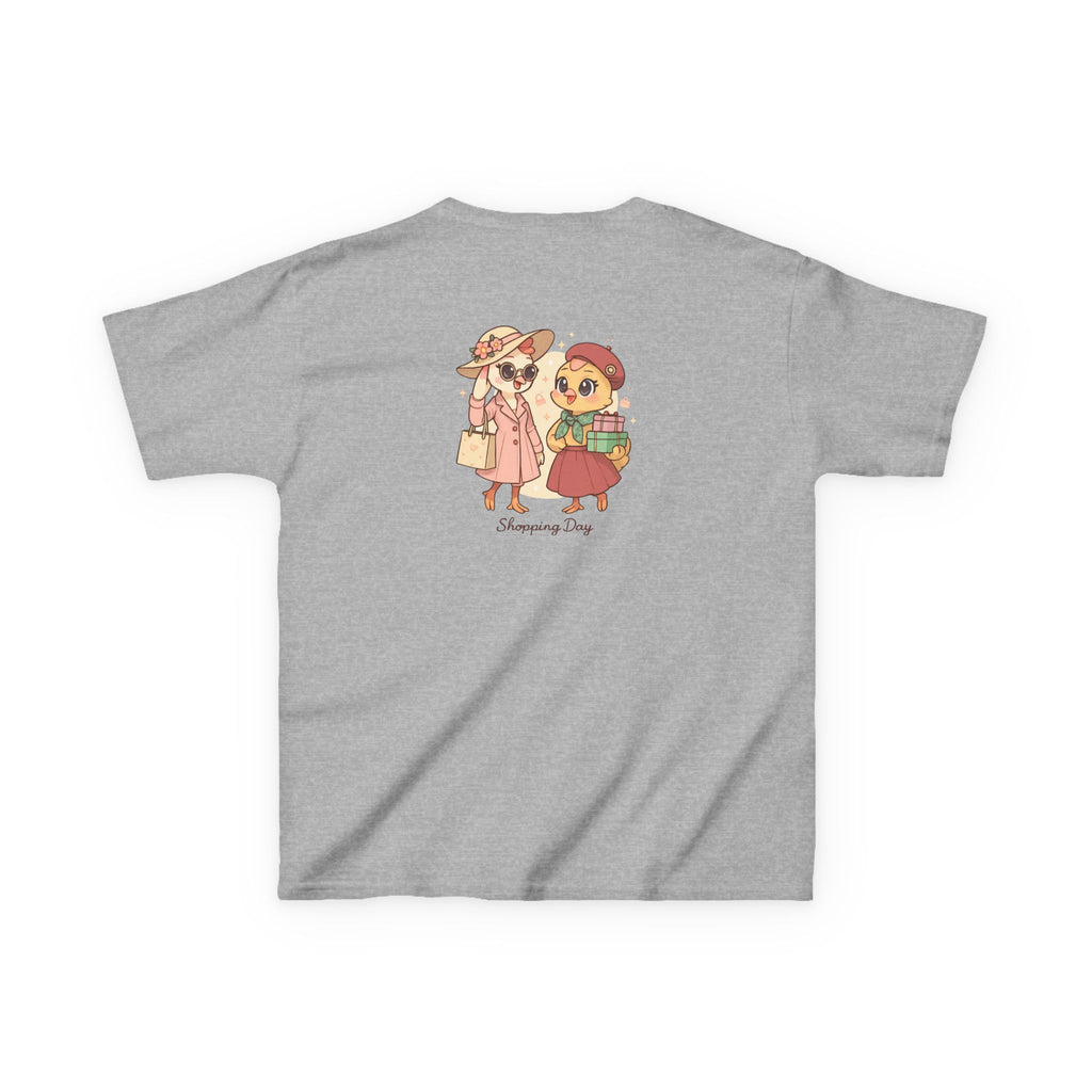 Kids Tee — Vintage Hens in Hats Illustration (Back Print)