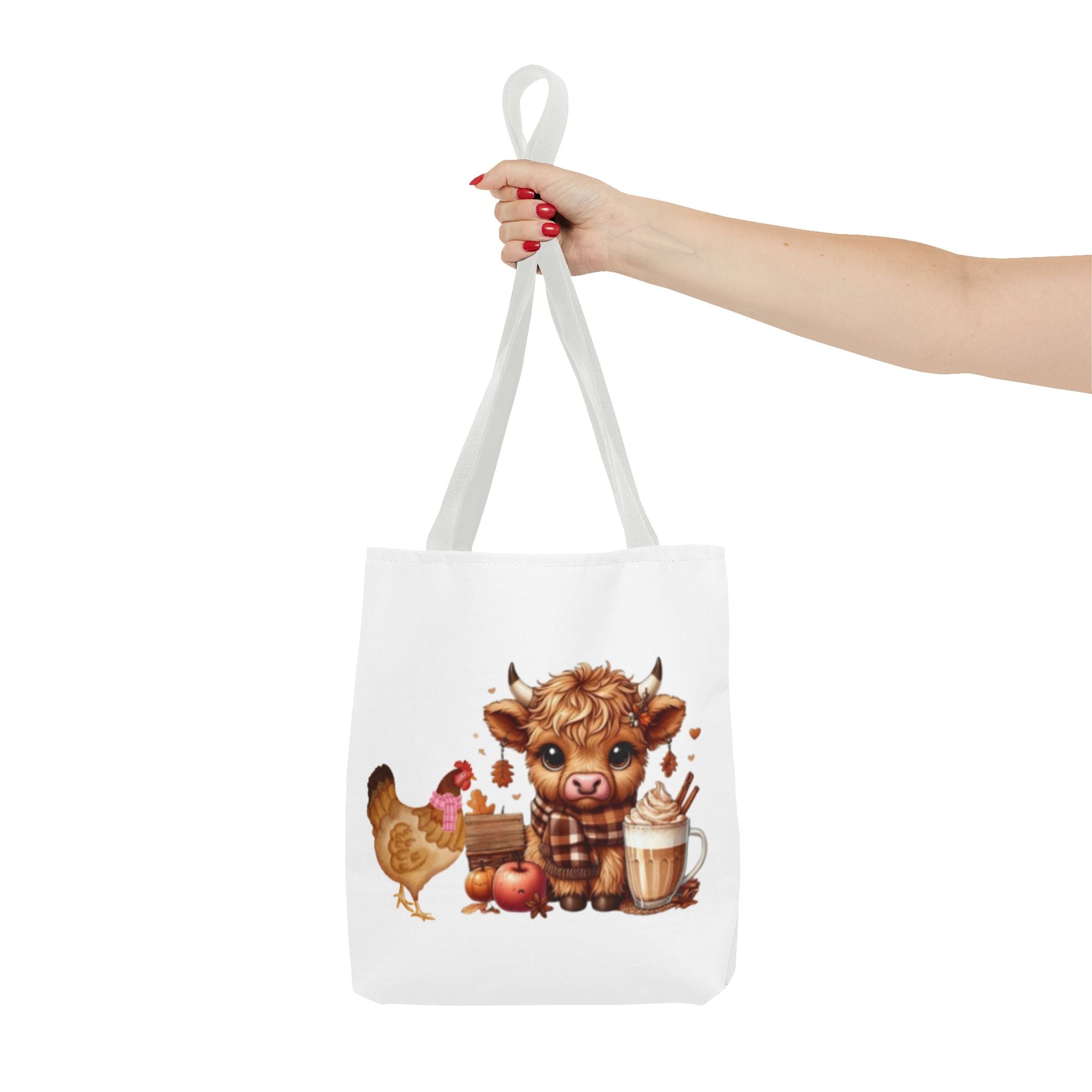 Friends- Cute Cow & Chicken Tote Bag for Farm Lovers, Harvest Market Bag