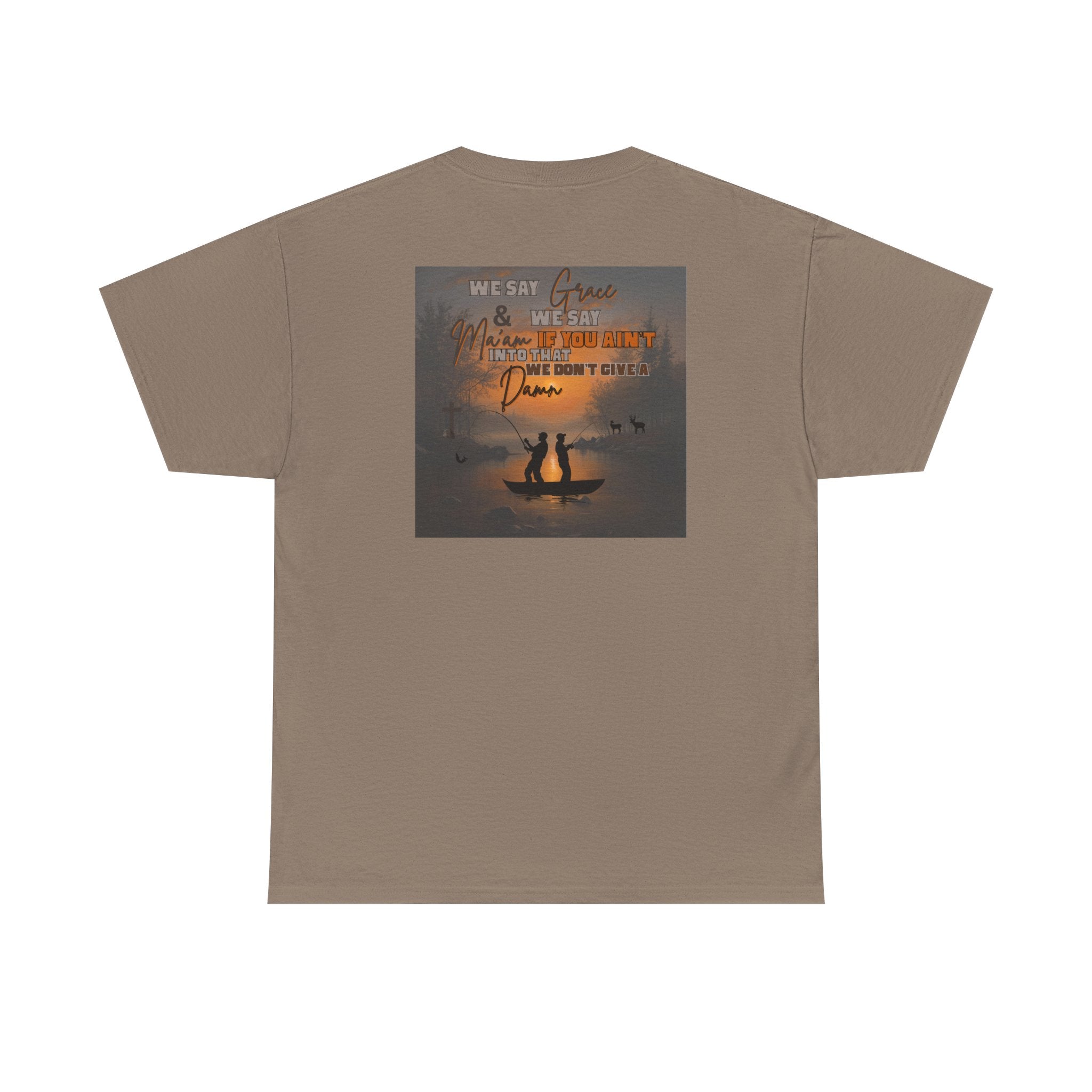 Men Heavy Cotton Tee, Cozy Nature Themed Shirt, Perfect for Camping Trips, Great Gift for Outdoor Lovers, Rustic Fall Style