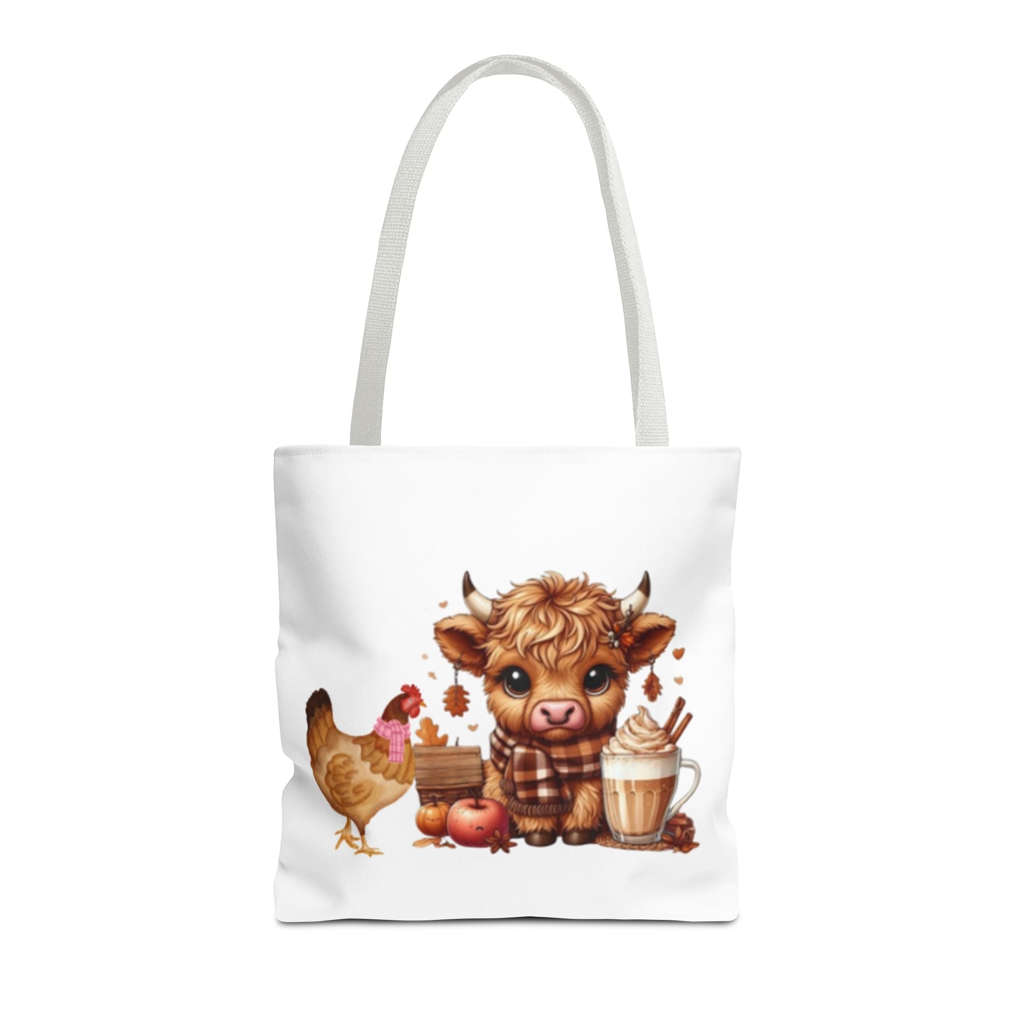 Friends- Cute Cow & Chicken Tote Bag for Farm Lovers, Harvest Market Bag