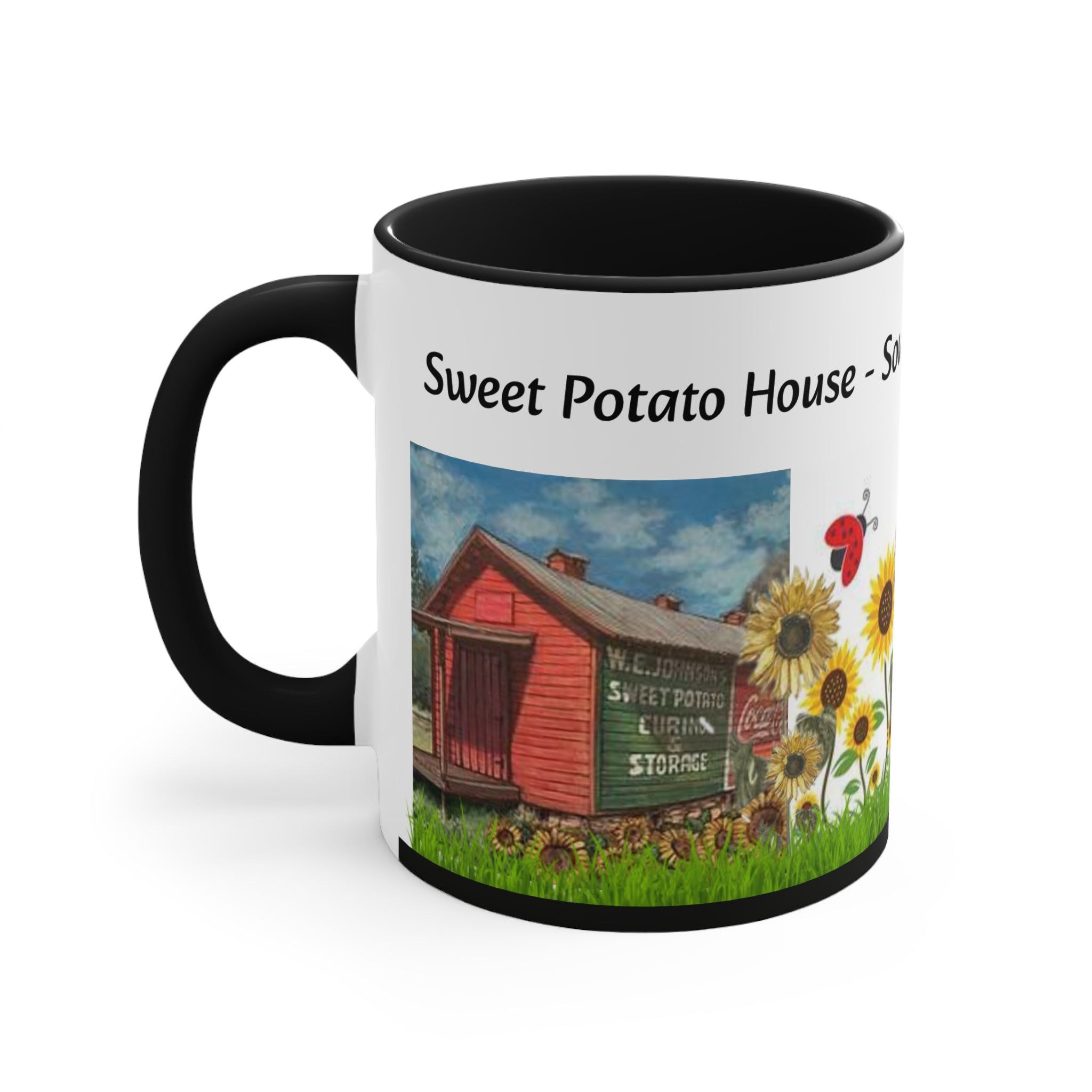 Sweet Potato House Mug, Roopville GA Local Collectible - Black