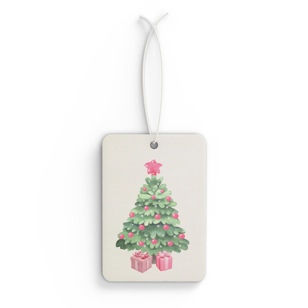 Christmas Tree Car Air Freshener — Cute Pink Ornaments & Gifts Scented Holiday Car Decor