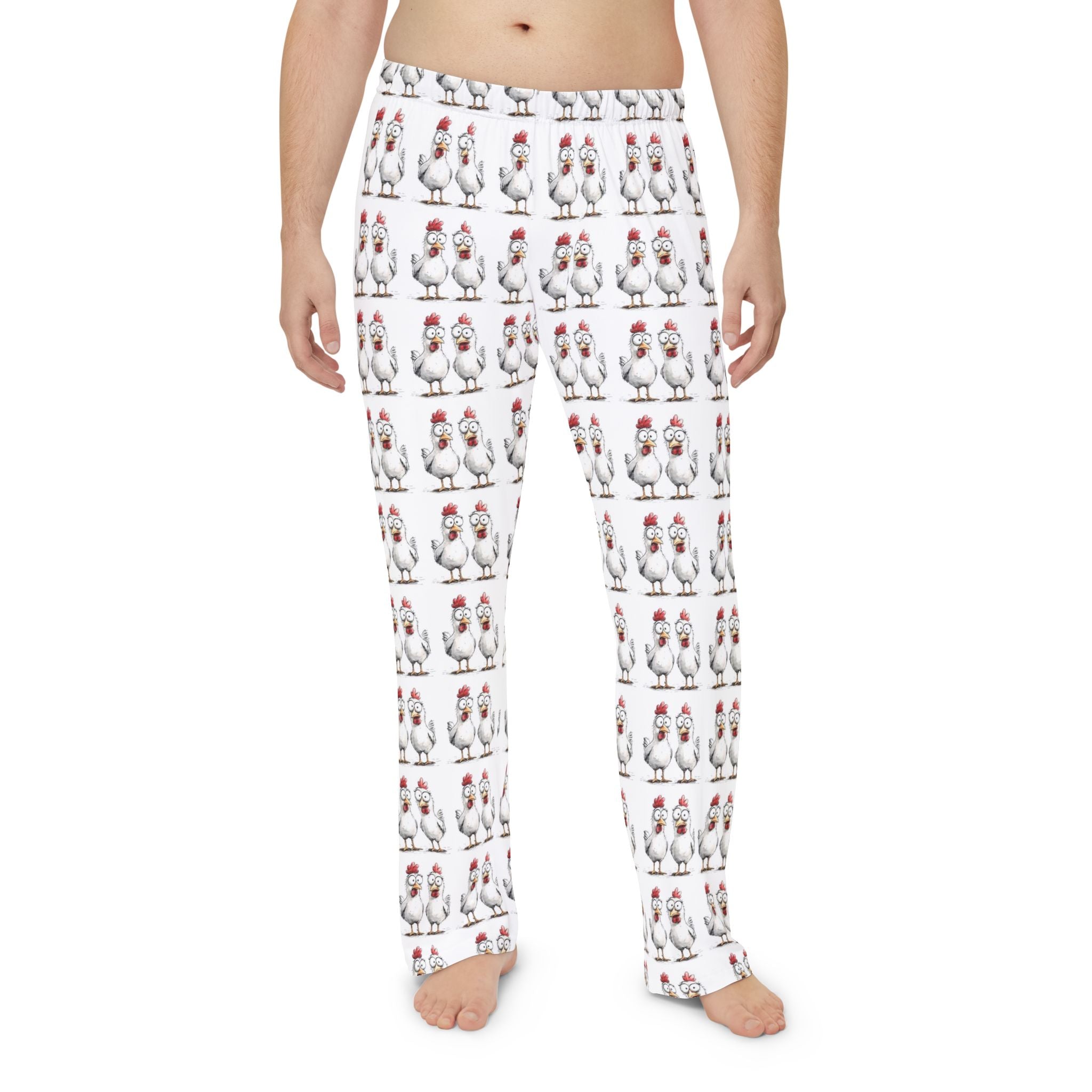 Funny Chicken Print Men's Pajama Pants