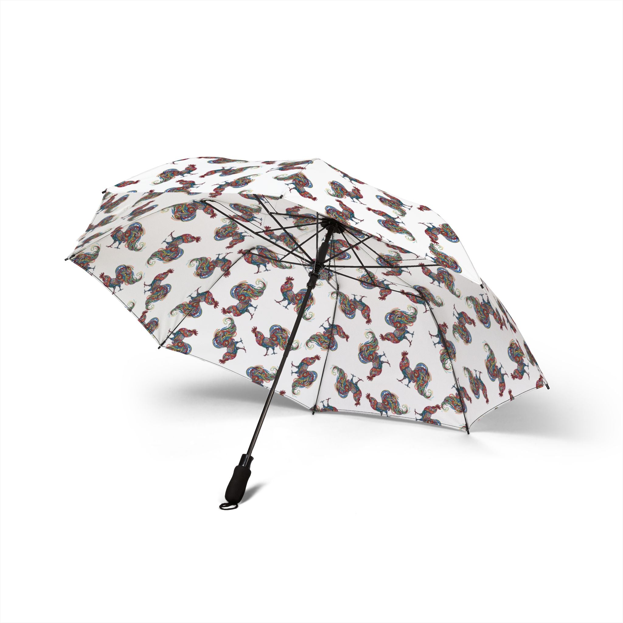 Whimsical Rooster Foldable Umbrella - Fun Design for Rainy Days, Travel Essentials, Unique Gift, Lightweight Outdoor Gear, Compact Sunshade
