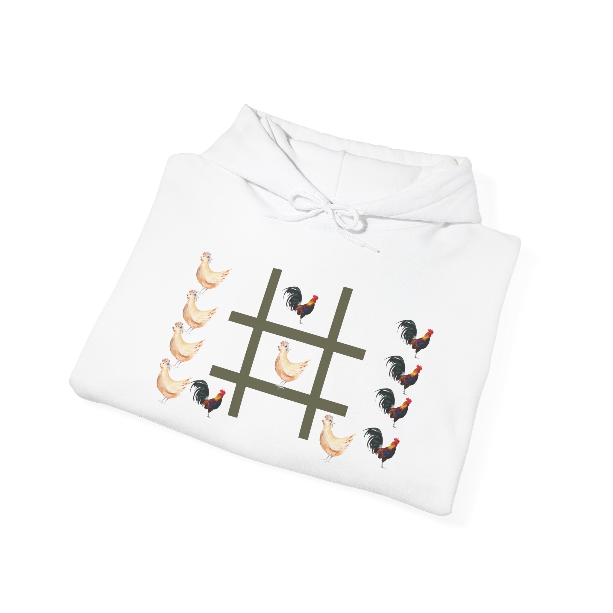 Cozy Chic Tic Tac Toe Hooded Sweatshirt | Cozy Unisex Hoodie, Fun Graphic Sweatshirt, Game Night Apparel, Gift for Gamers, Casual Wear