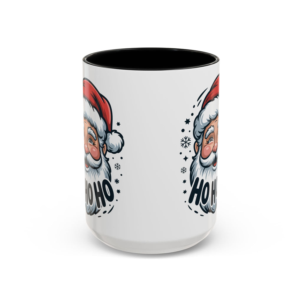Santa "Ho Ho Ho" Accent Coffee Mug — Festive Holiday Christmas Gift (11/15oz)
