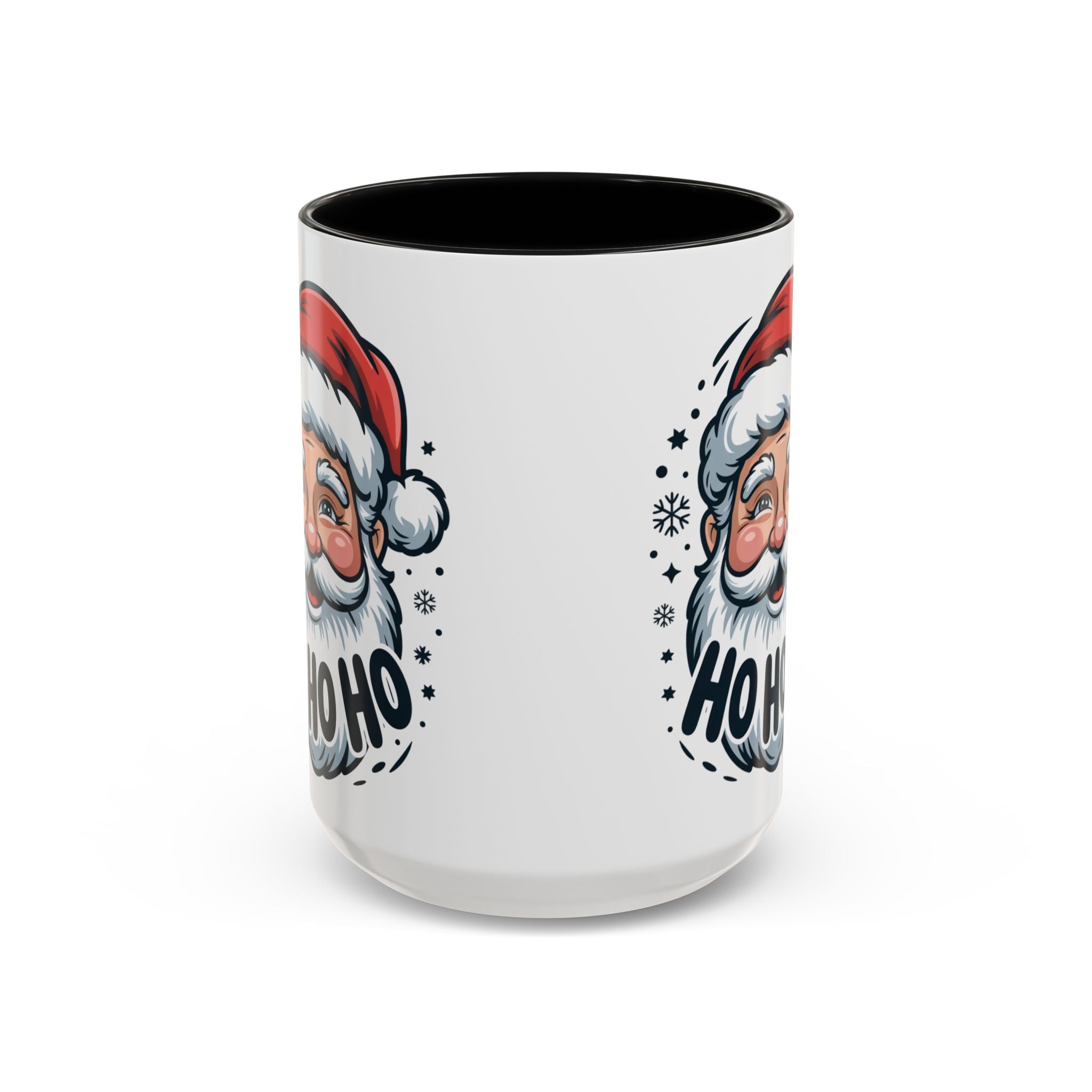 Santa "Ho Ho Ho" Accent Coffee Mug — Festive Holiday Christmas Gift (11/15oz)