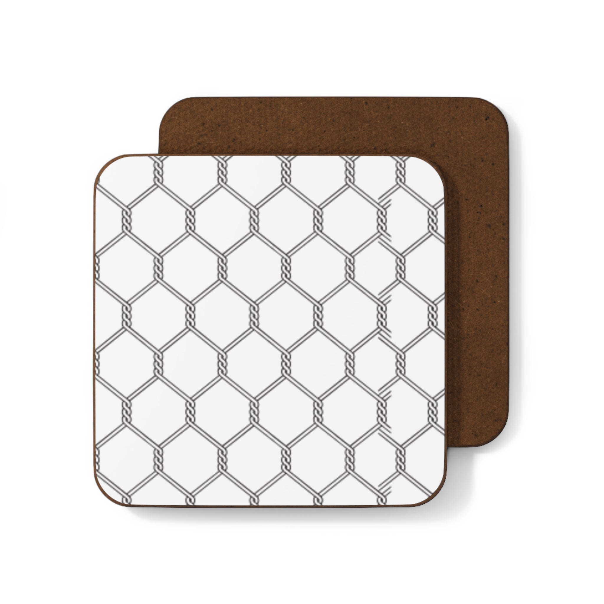 Chicken Wire Pattern Hardboard Coaster Set