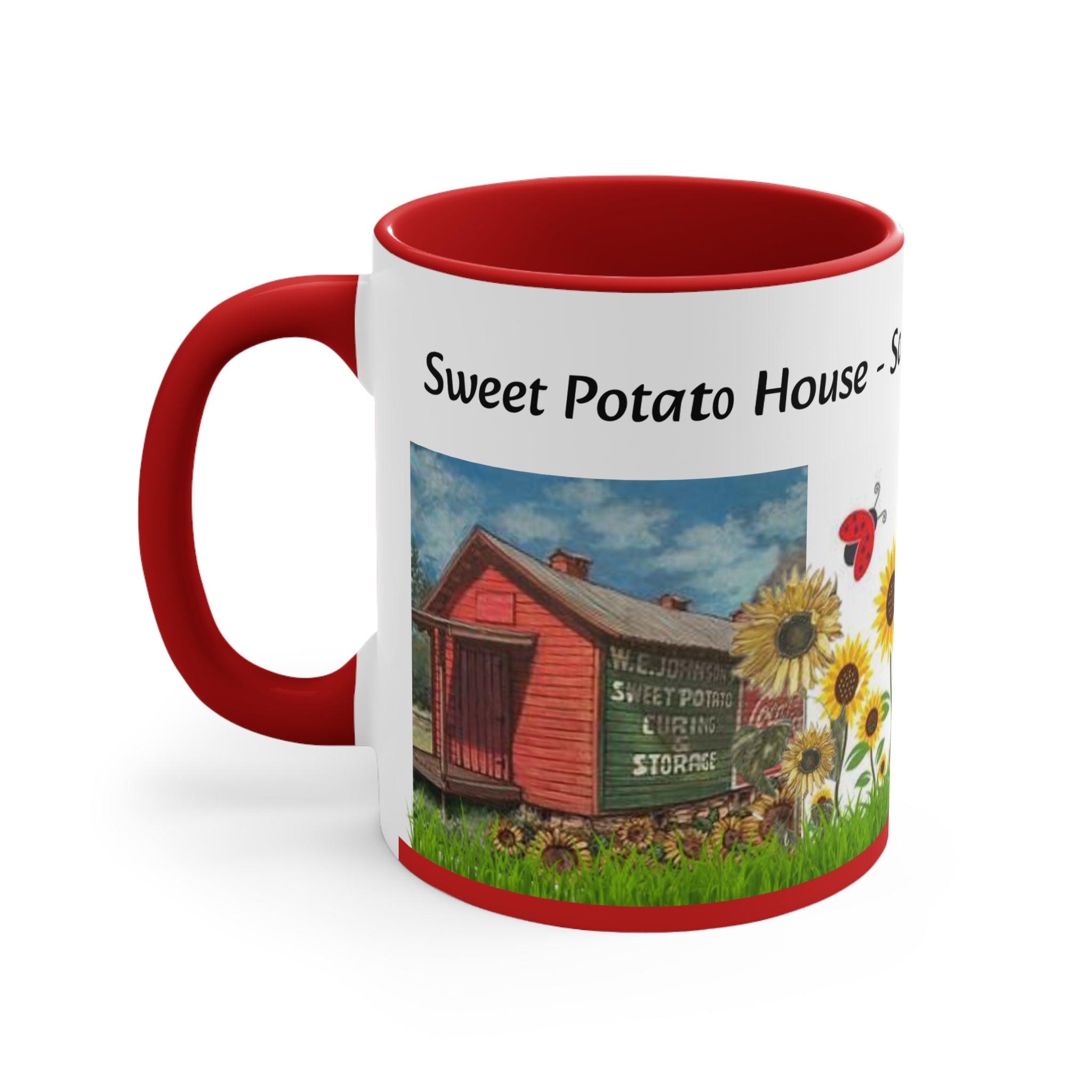 Sweet Potato House Mug, Roopville GA Local Collectible -Red