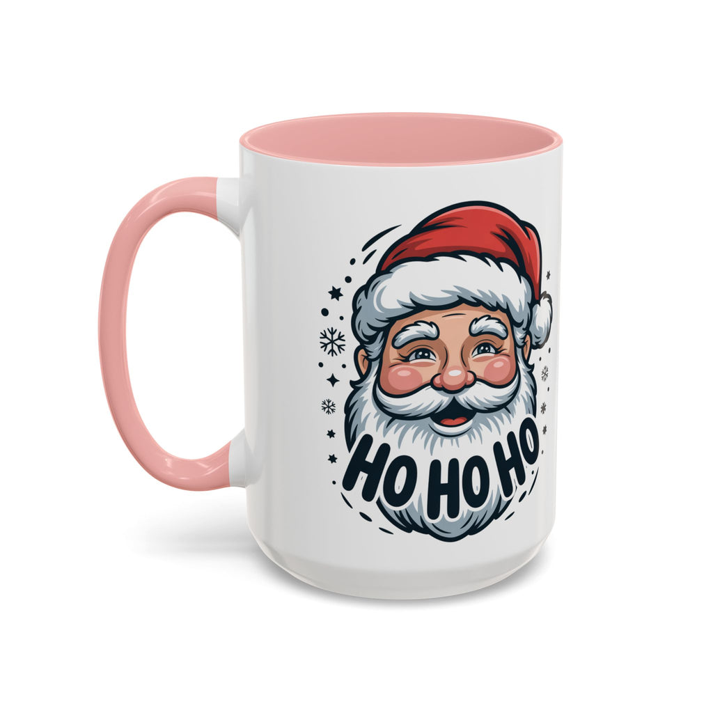 Santa "Ho Ho Ho" Accent Coffee Mug — Festive Holiday Christmas Gift (11/15oz)