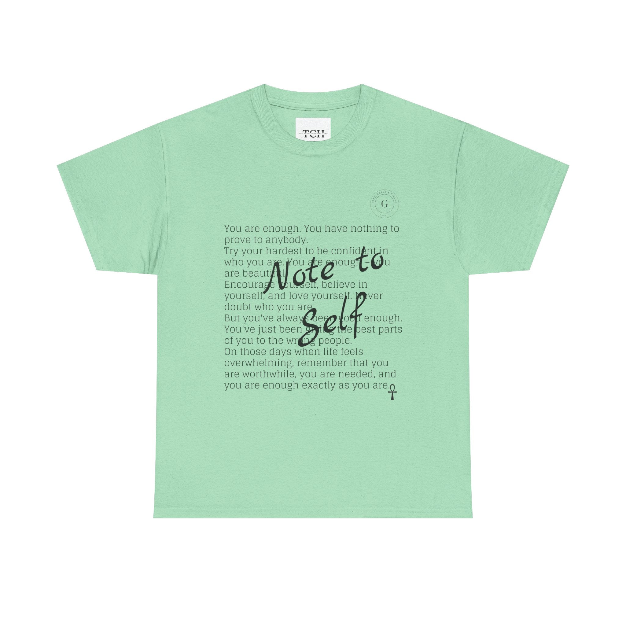 Reflective Note to Self Ladies Tee - Motivational Self-Care Shirt