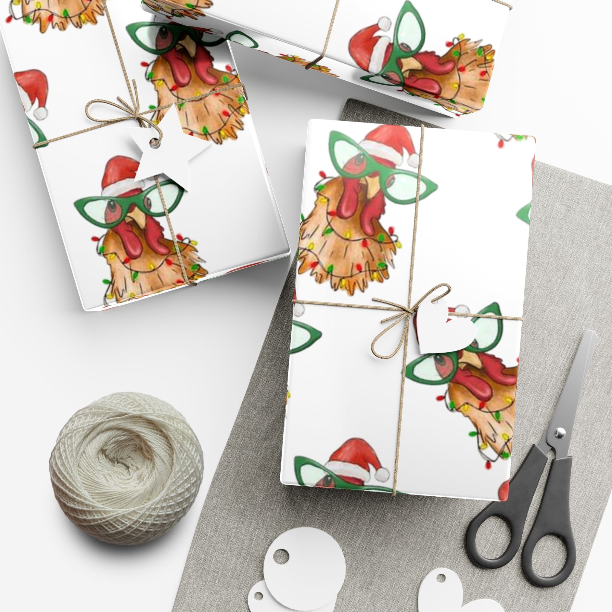 Gift Wrap Paper - Christmas Chicken